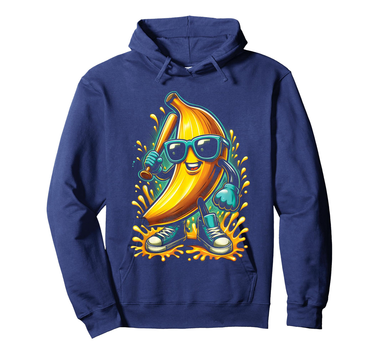 Banana Playing Baseball Meme Fruit Lover Baseball Player T-Shirt