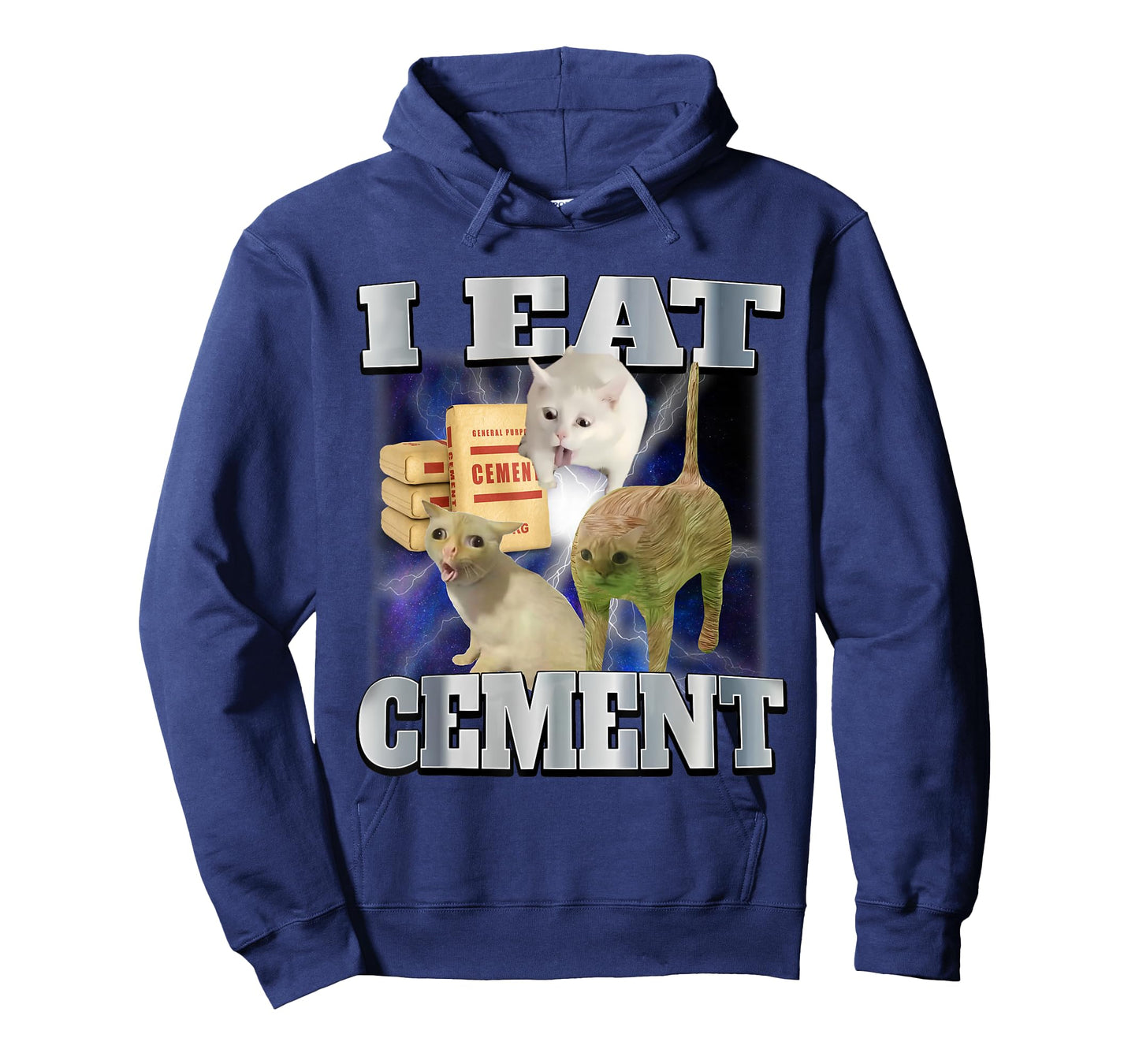 I Eat Cement Funny Cat Meme Cringe Unhinged Meme Cat Lover T-Shirt