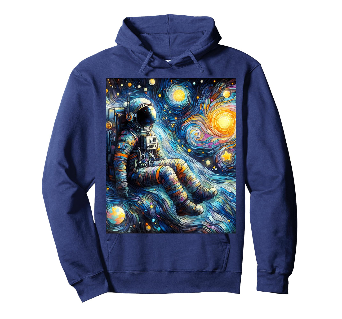 Astronaut Space Planets Starry Night Painting T-Shirt