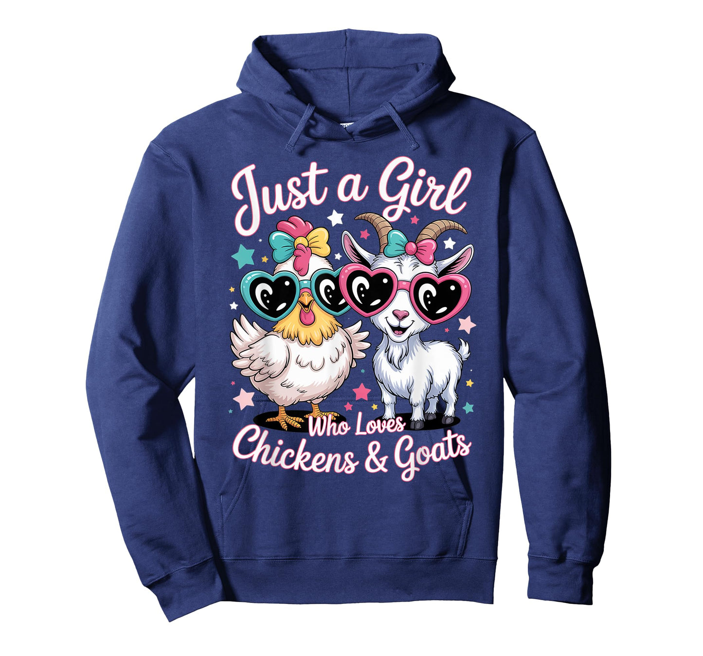 Cute Just A Girl Who Loves Chickens and Goats Farming Farmer T-Shirt