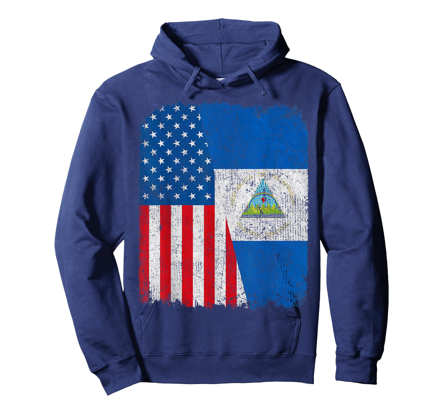 Nicaraguan American Flag Half USA Nicaragua Root Proud Women Kids Men T-Shirt