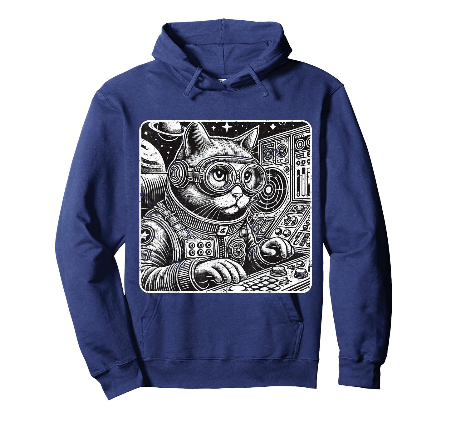 Cyberpunk Cat Shirt Vintage Outer Space Astronaut Cat Lover Men Women Girls Kids T-Shirt