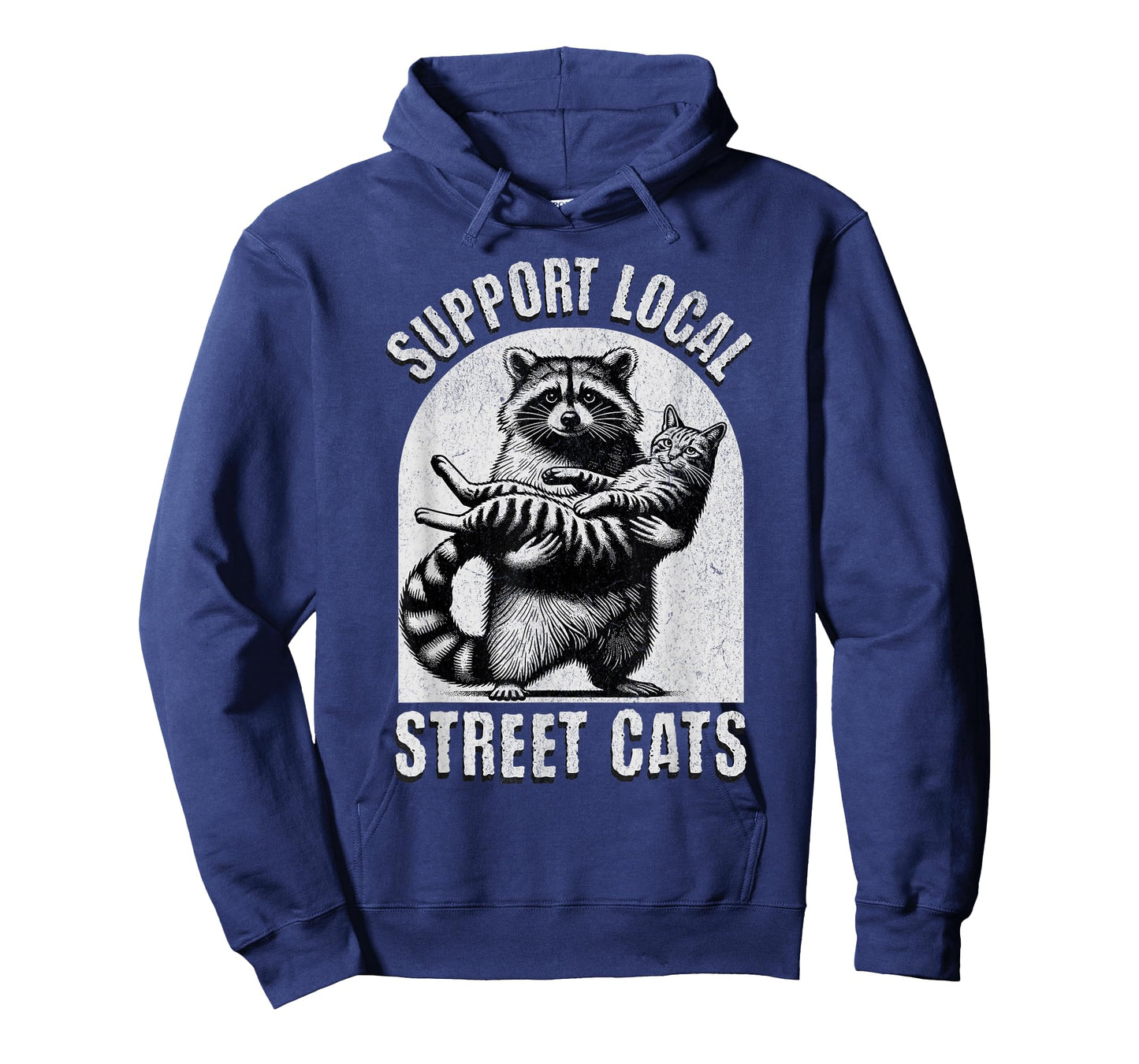 Support Local Street Cats Raccoon Feral Cat Rescue Funny T-Shirt
