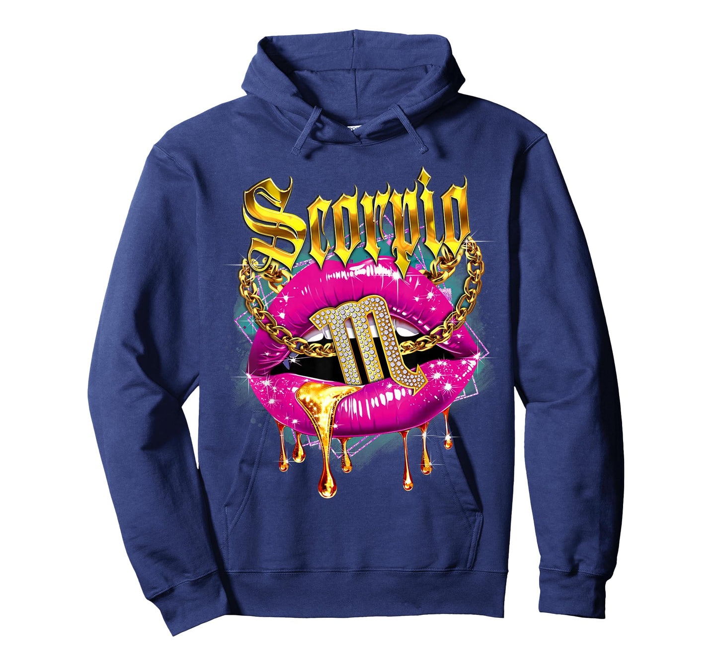 Scorpio Queens Birthday Pink Lips Afro Girls Scorpio Zodiac T-Shirt