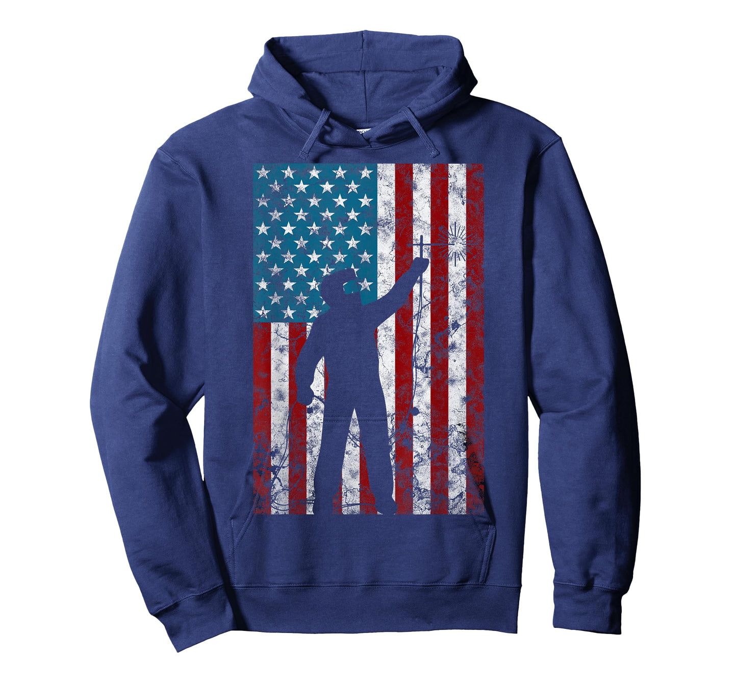 Vintage Welding Distressed Patriotic Welder American Flag Women Men T-Shirt