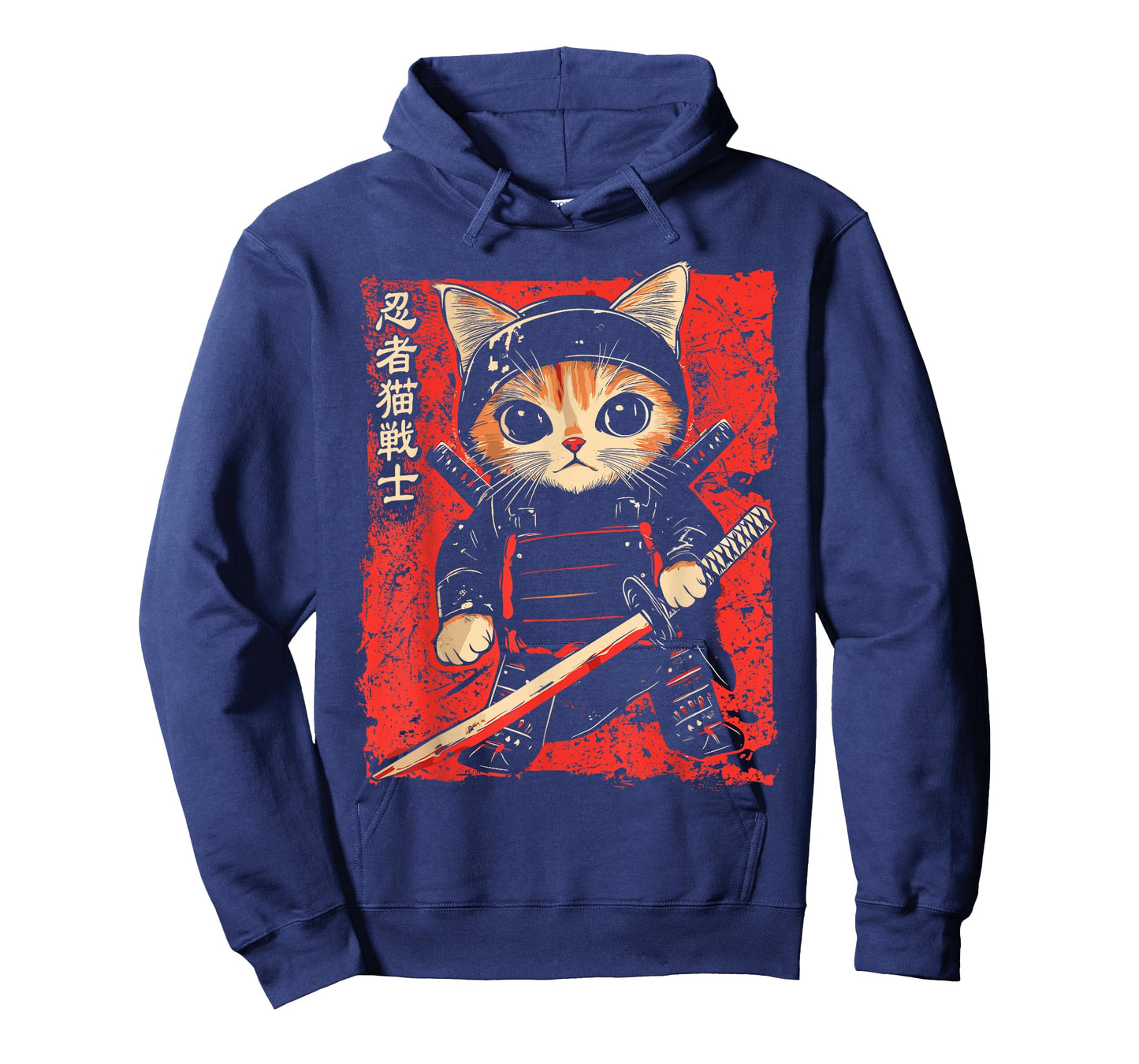 Japanese Samurai Cat Tattoo Kawaii Ninja Cat T-Shirt