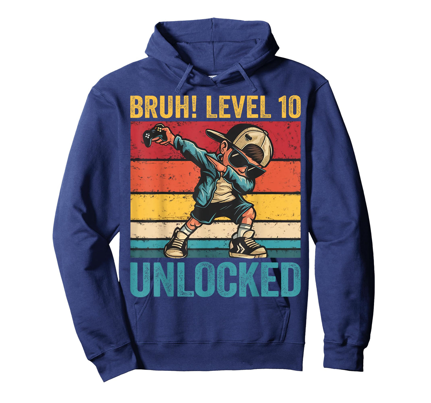 10 Year Old Birthday Dabbing Boy Bruh 10th Level Unlocked T-Shirt