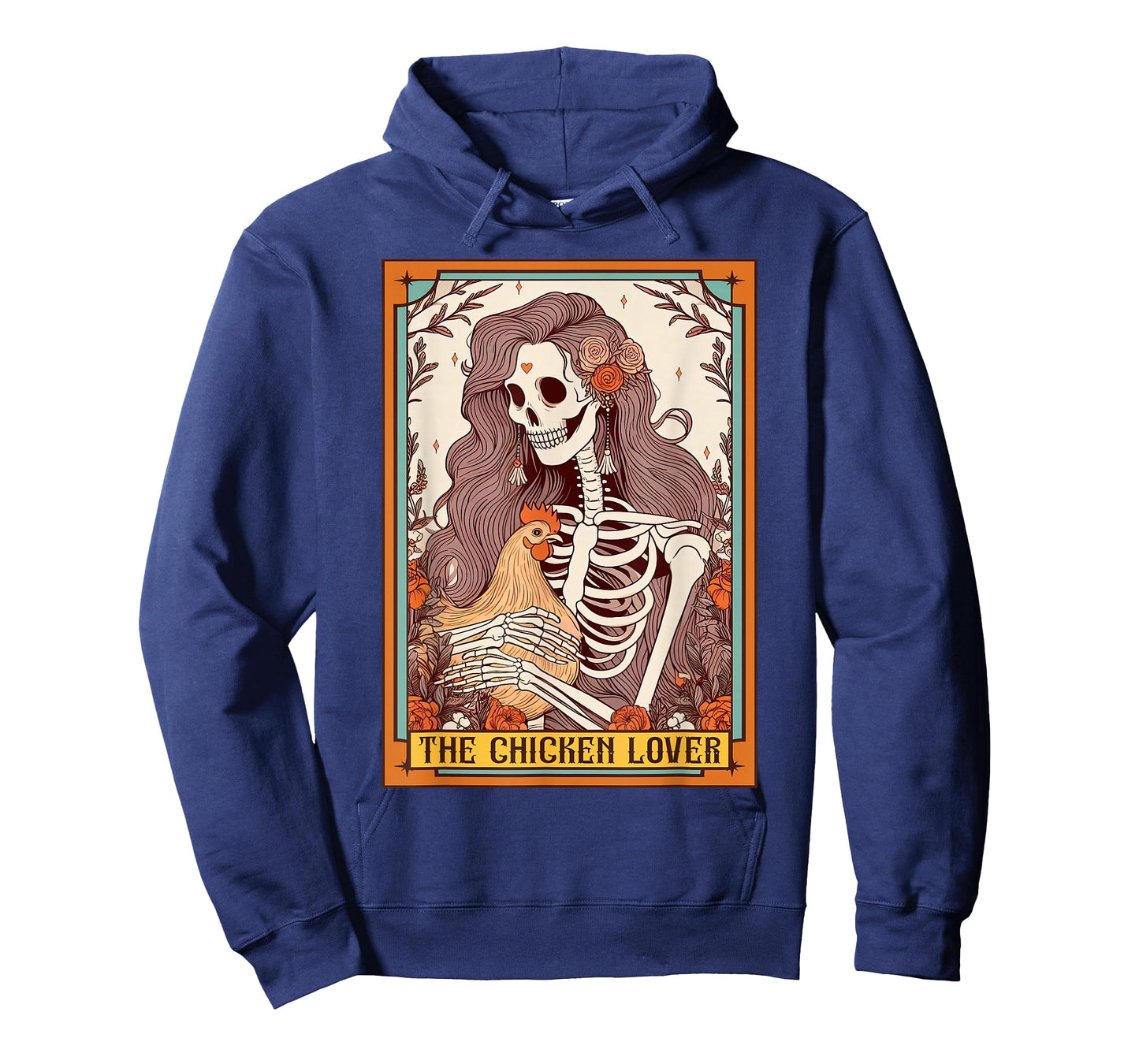 Chicken Mom Farm Life Skeleton The Chicken Lover Tarot Card T-Shirt