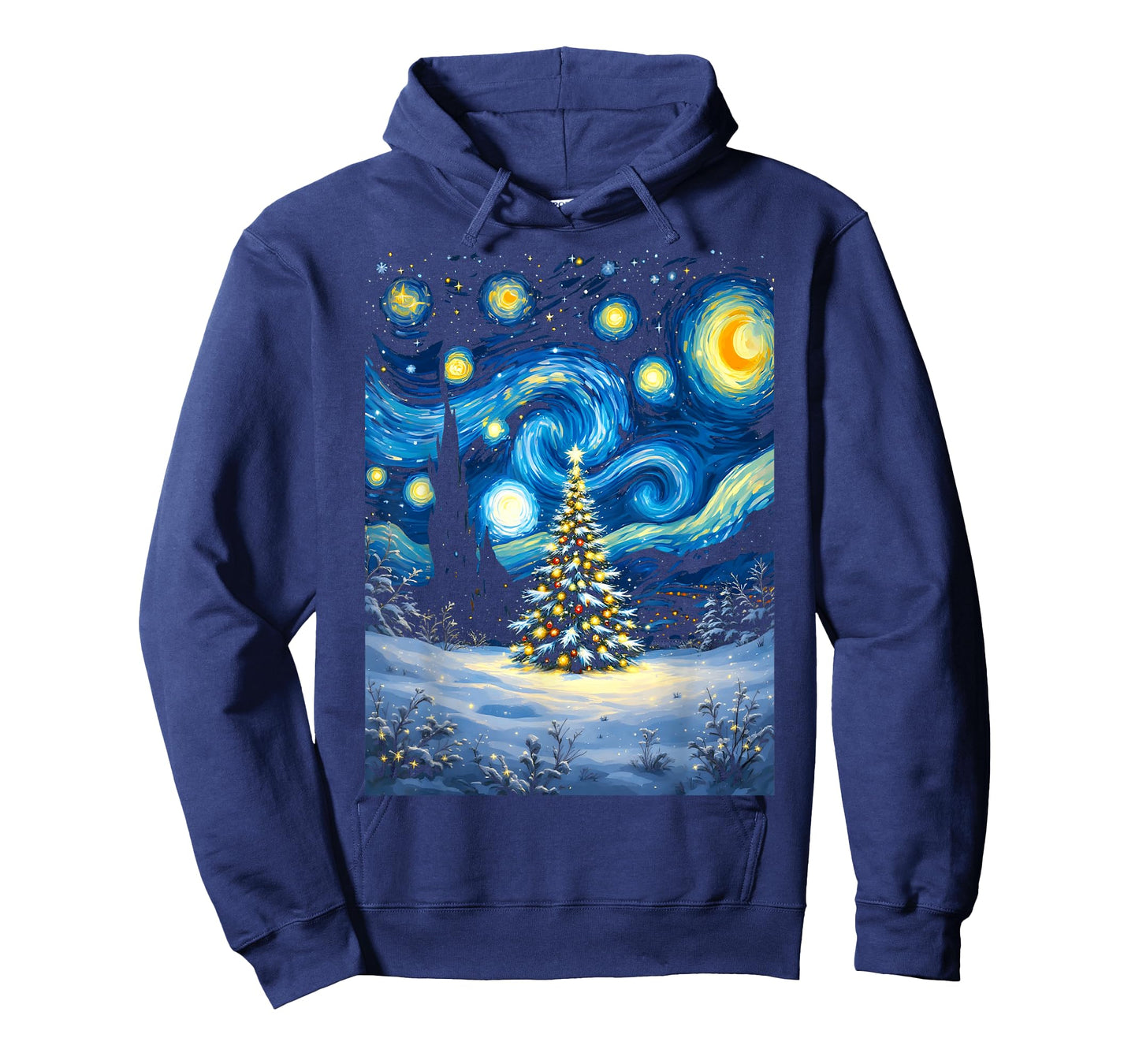 Christmas Tree Starry Night Van Gogh Winter Wonderland T-Shirt