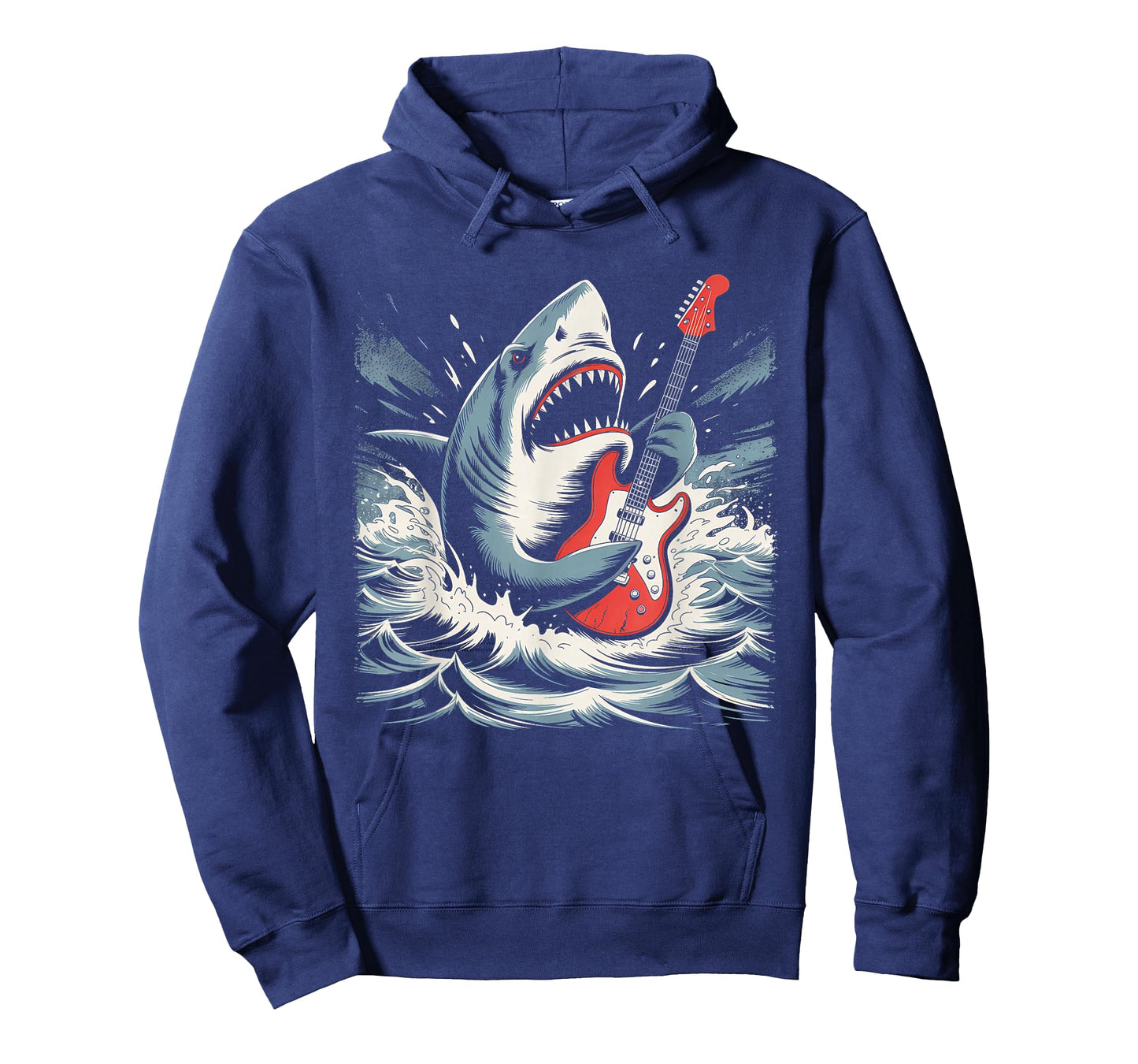 Shark Playing Guitar Guitarist Musician Rock Music Funny T-Shirt