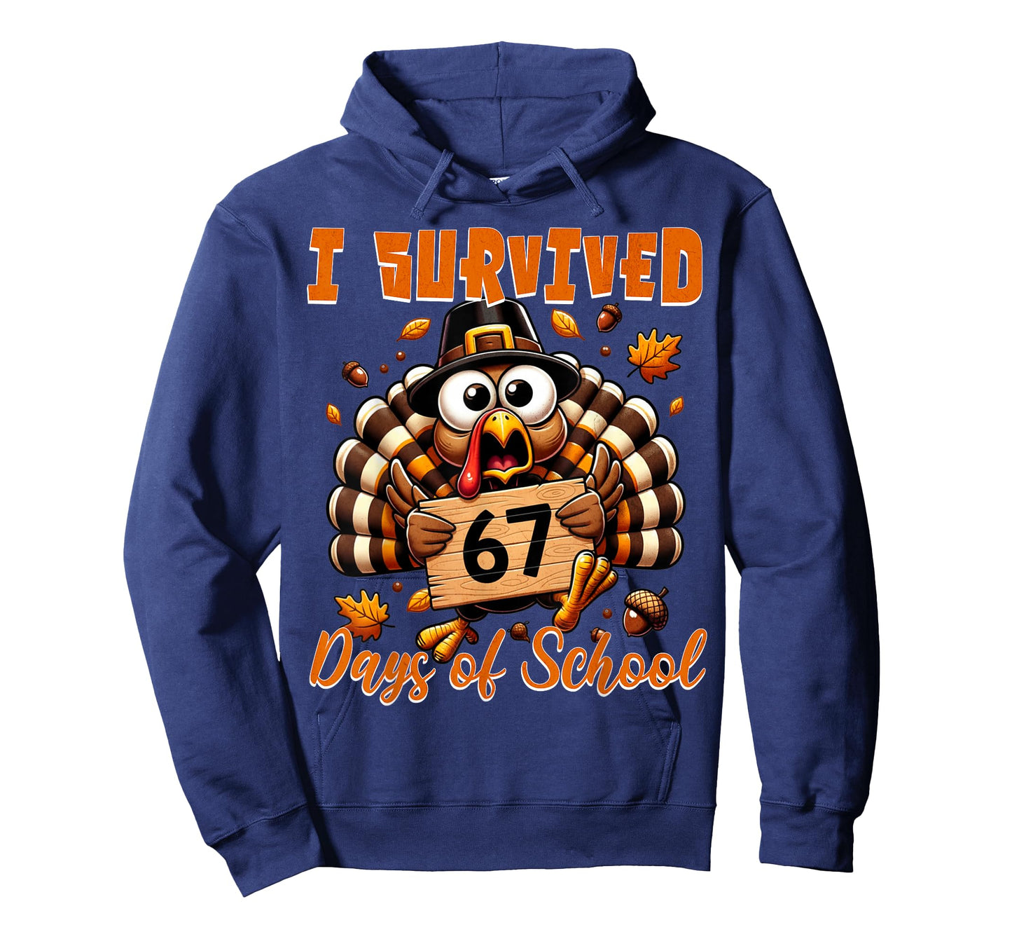 I Survived 67 Days of School Funny Teacher Thanksgiving Fall T-Shirt