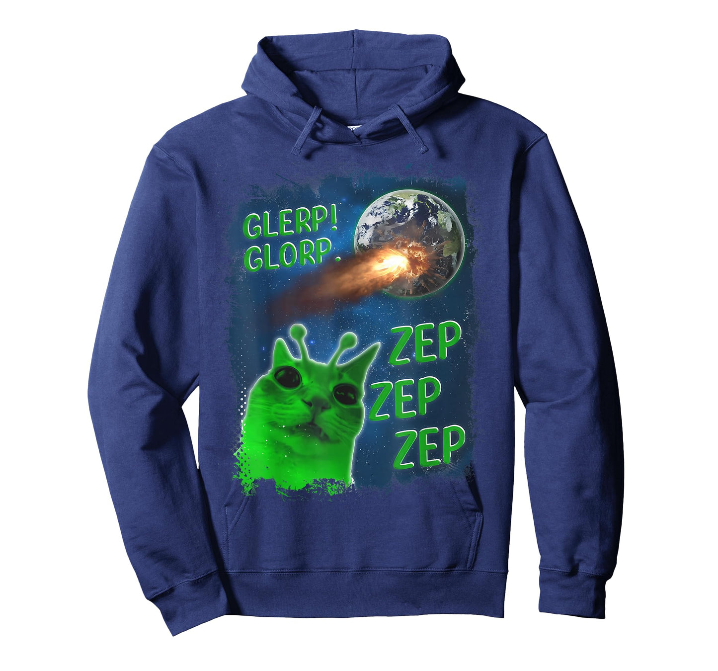 Alien Cat Meme Glerp Glorp Zep Zep Women Men Kid T-Shirt