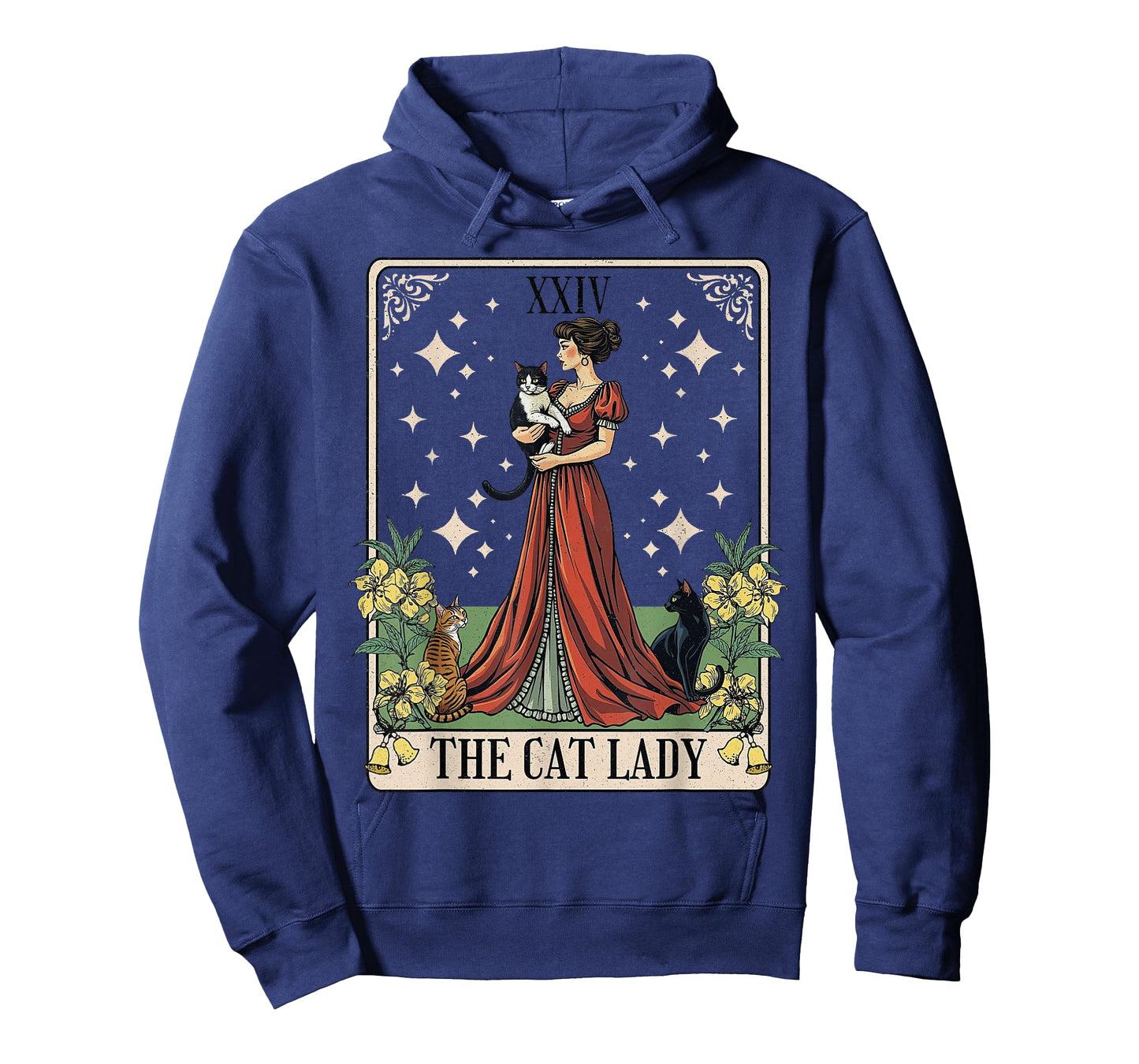 The Cat Lady Tarot Card, Vintage Gothic Cat Women Cat Mom T-Shirt