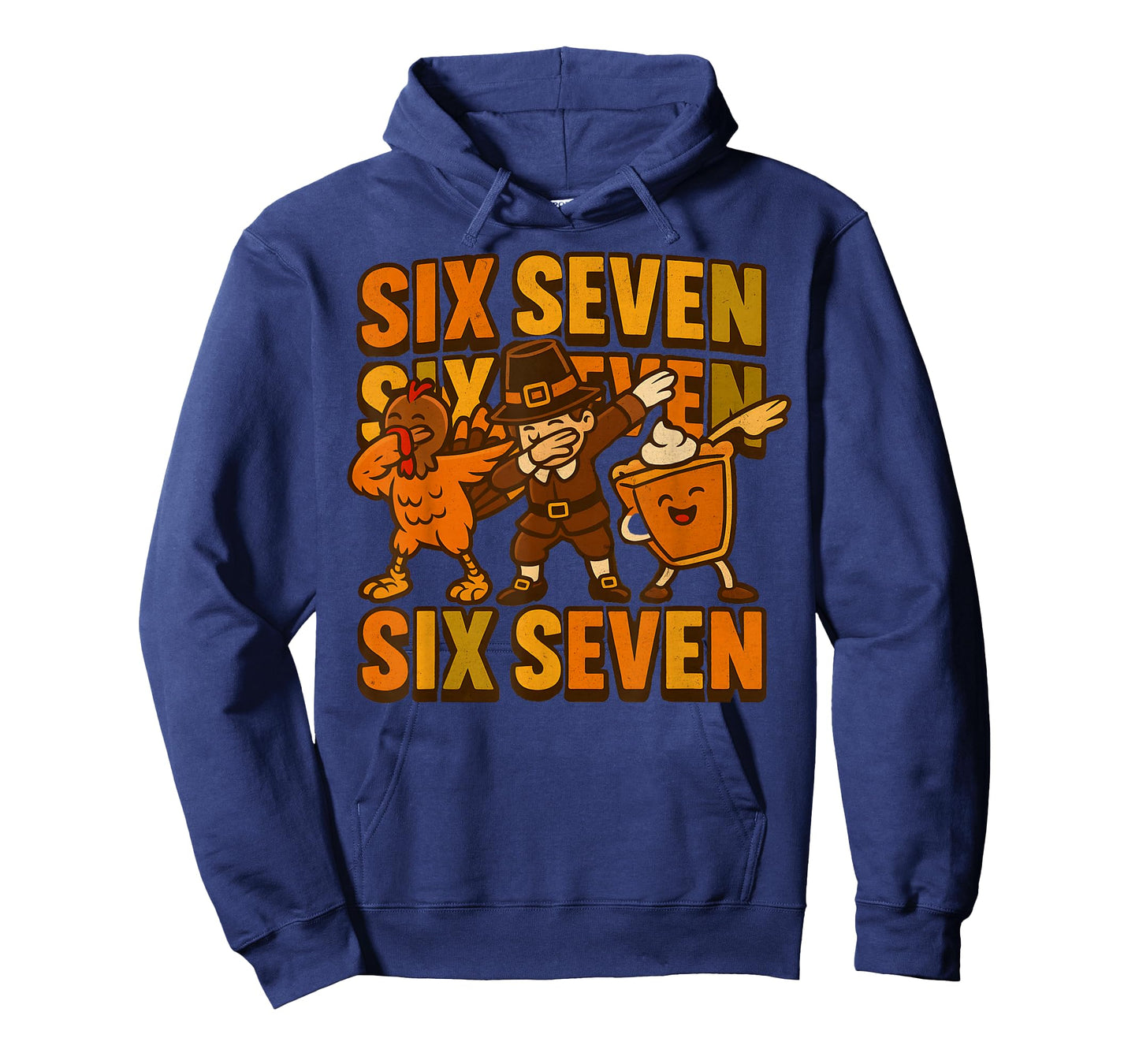 67 Thanksgiving Dabbing Turkey Pumpkin Pie Six Seven Funny T-Shirt