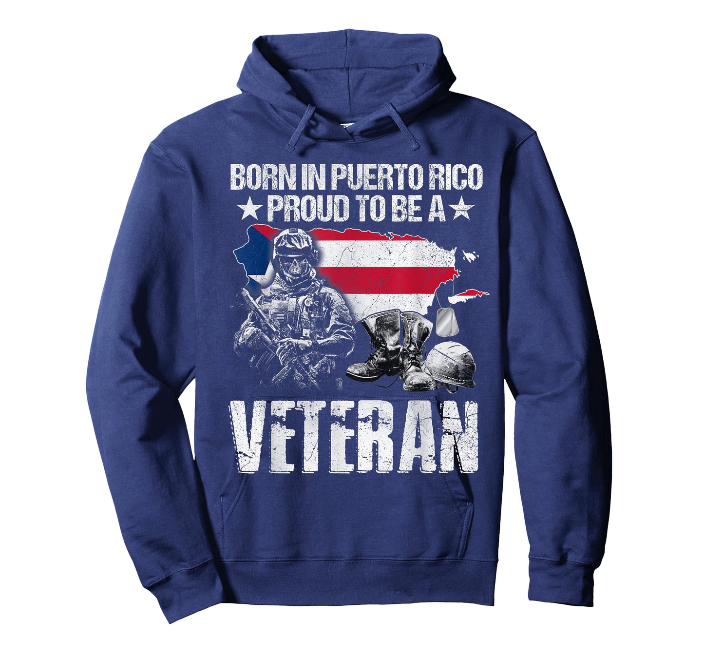 Born In Puerto Rico Proud To Be A Veteran Tshirt T-Shirt