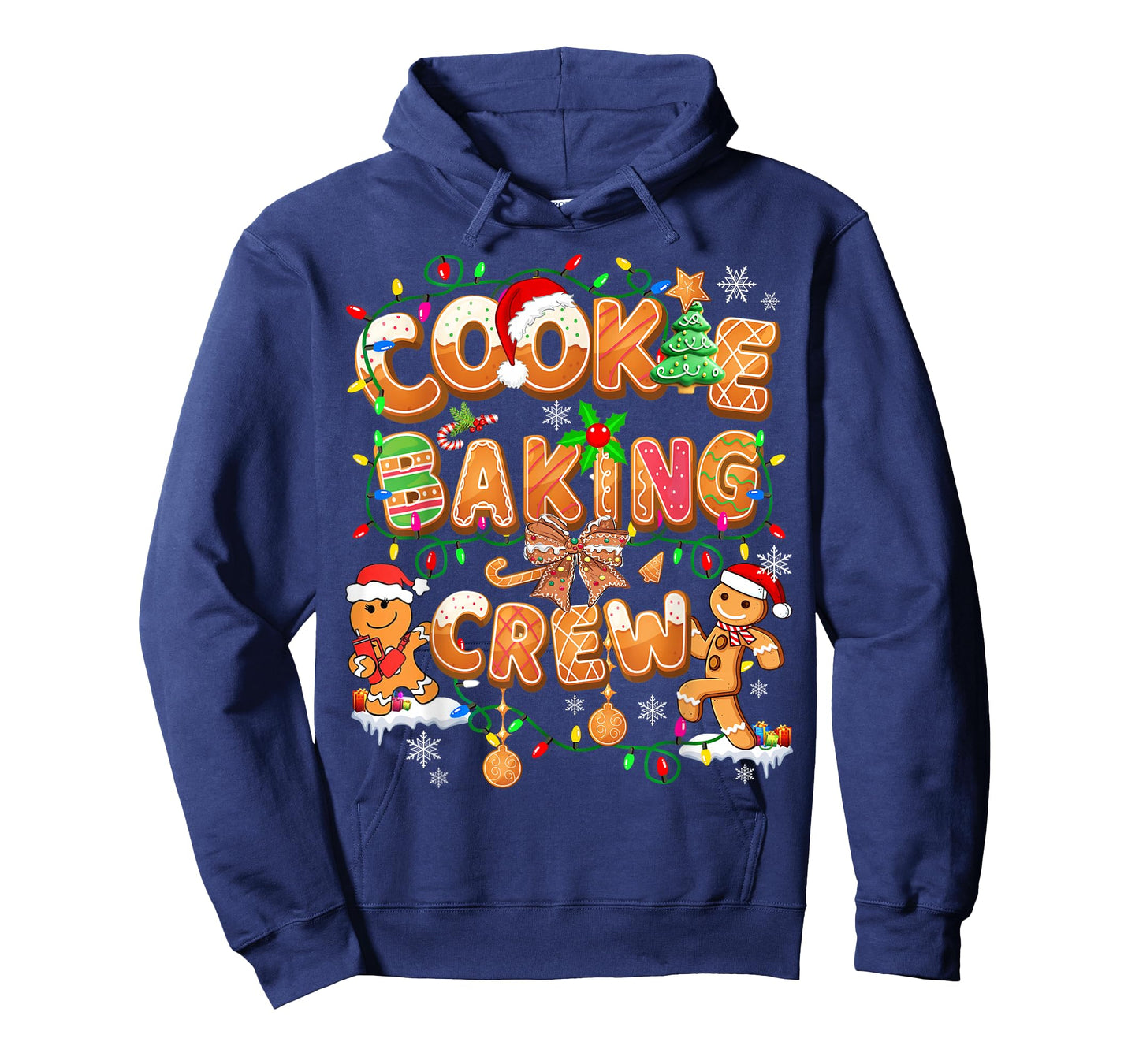 Cookie Baking Crew Gingerbread Cooking Lover Xmas Lights T-Shirt