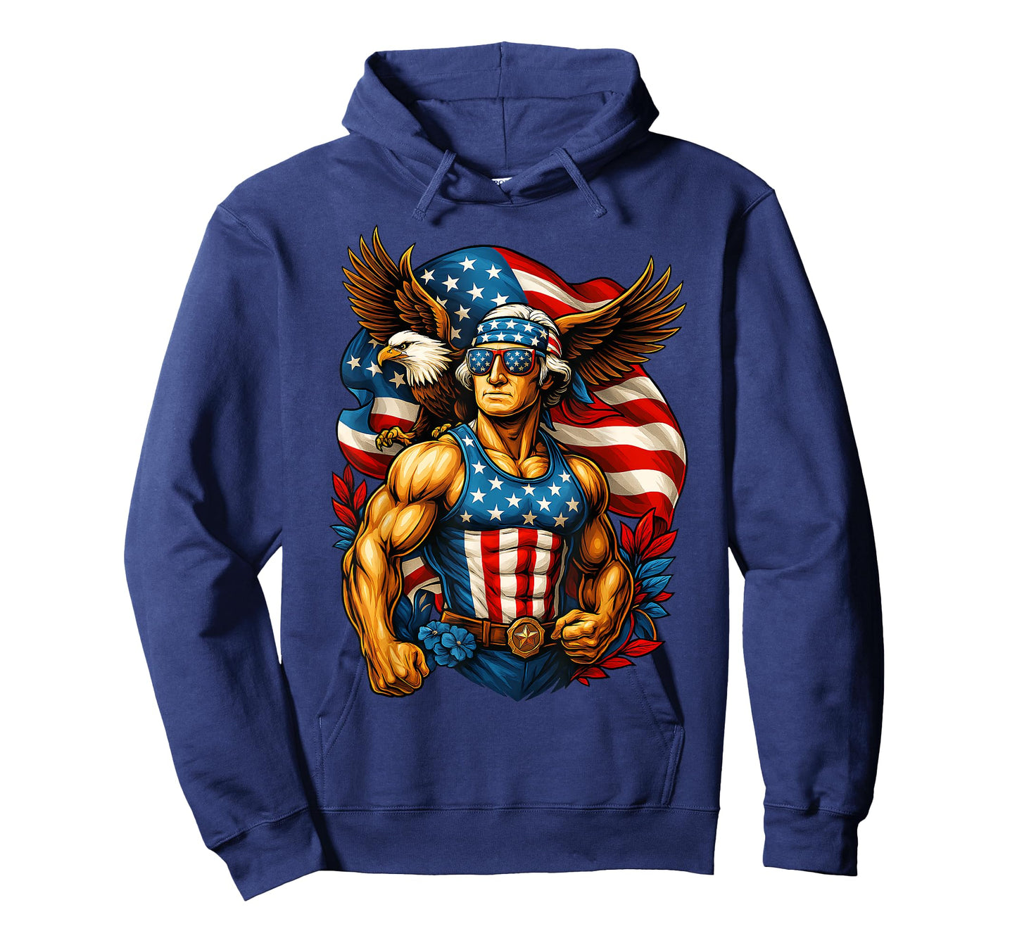 Funny George Washington USA 4th Of July Patriotic Eagle T-Shirt