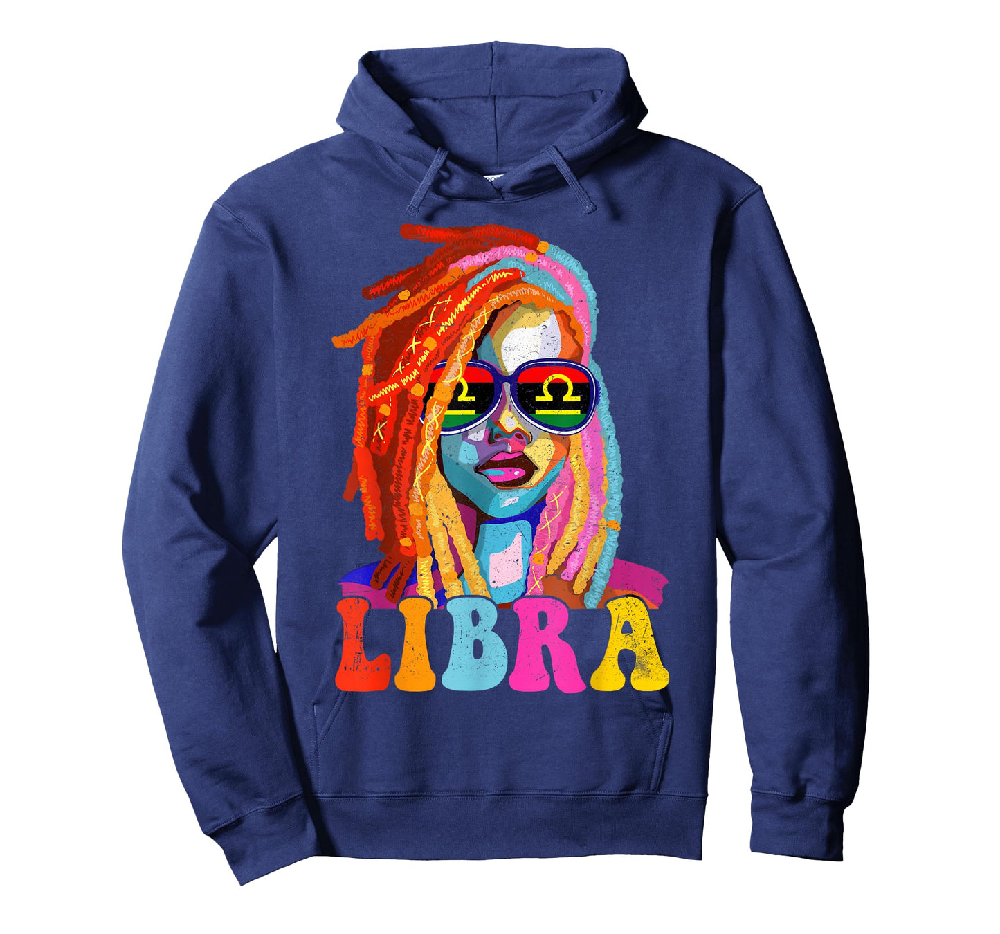 Libra Queen African American Loc'd Women Zodiac Sign T-Shirt