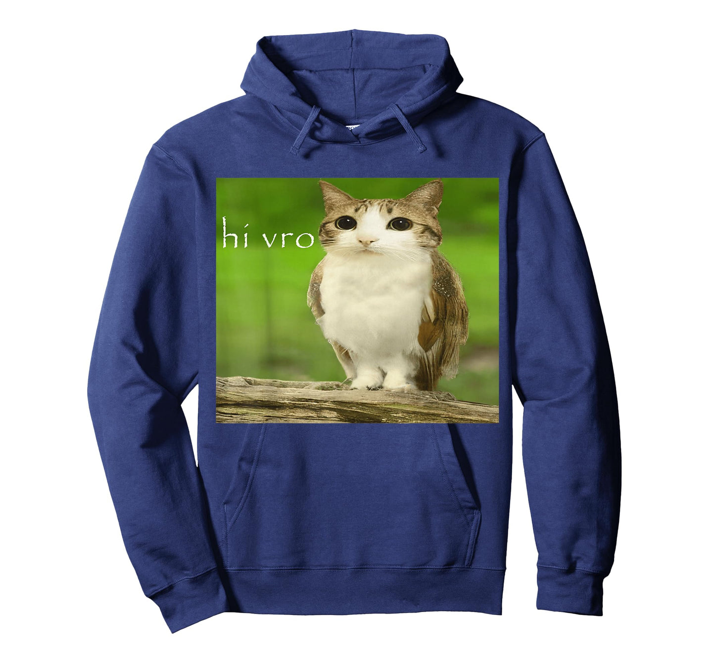 Cat Owl Funny Cursed Hello bro Brainrot Meowl hi vro Meme T-Shirt