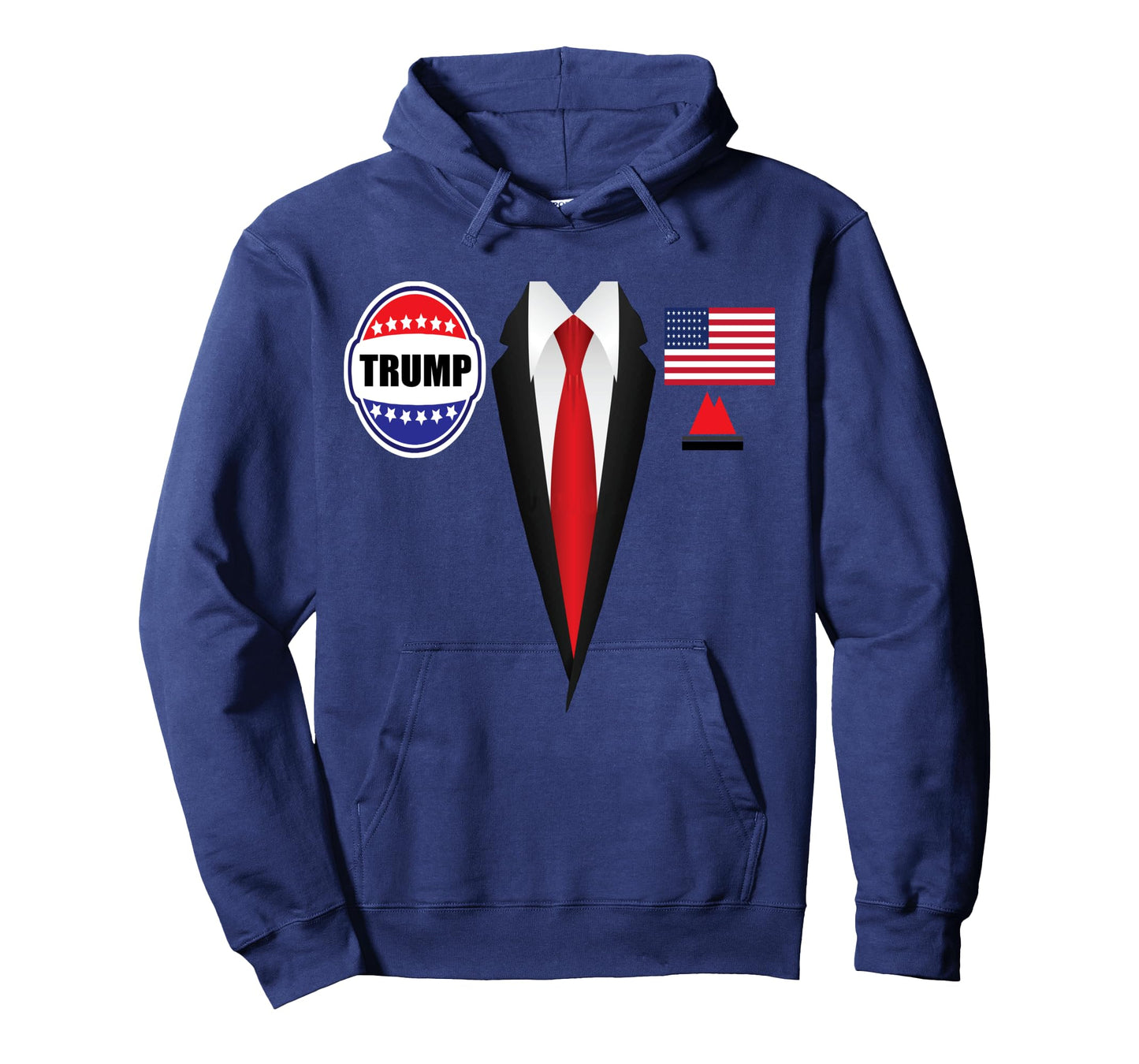 President Trump Shirt Suit Halloween Lazy Costume Flag