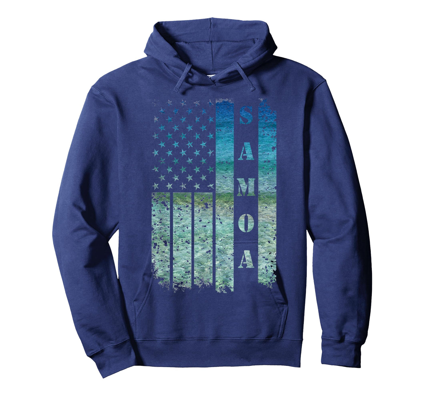 Vintage USA American Flag Samoa Samoan Beach Sunset Surfer T-Shirt