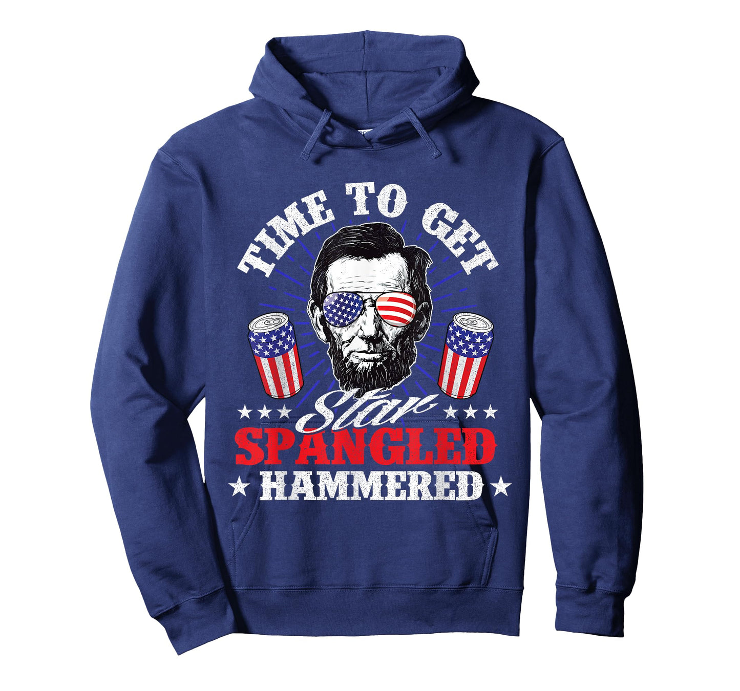 Time To Get Star Spangled Hammered - USA Flag 4th of July T-Shirt