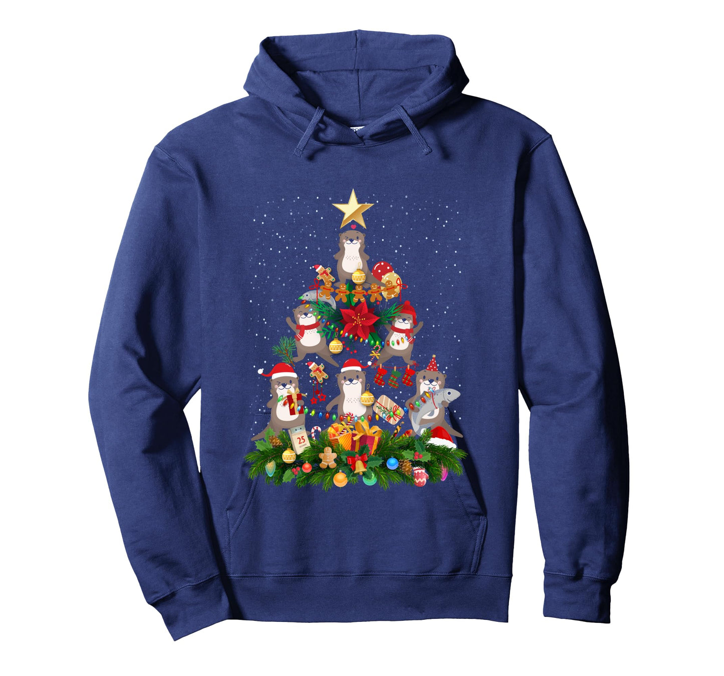 Otter Xmas Tree Ornaments Zookeepers Christmas River Otter Long Sleeve T-Shirt