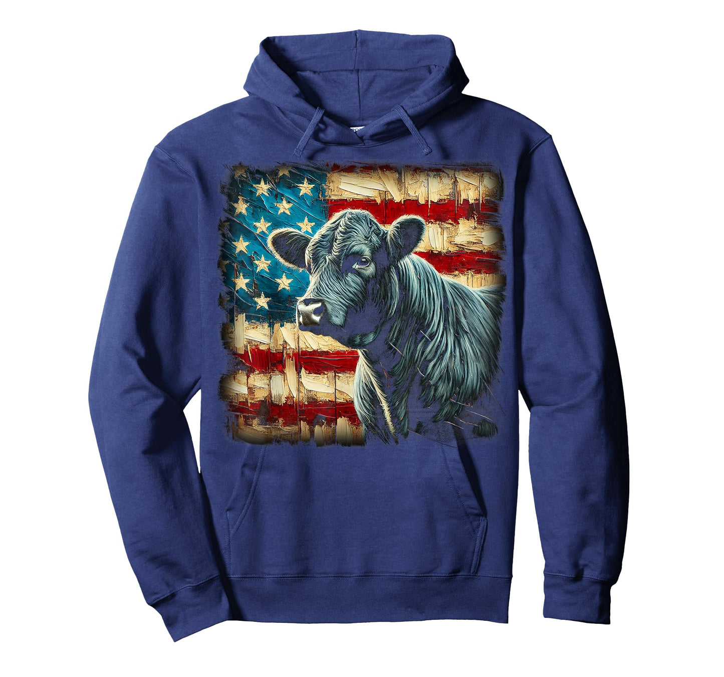 Angus Rancher USA American Flag Cow T-Shirt