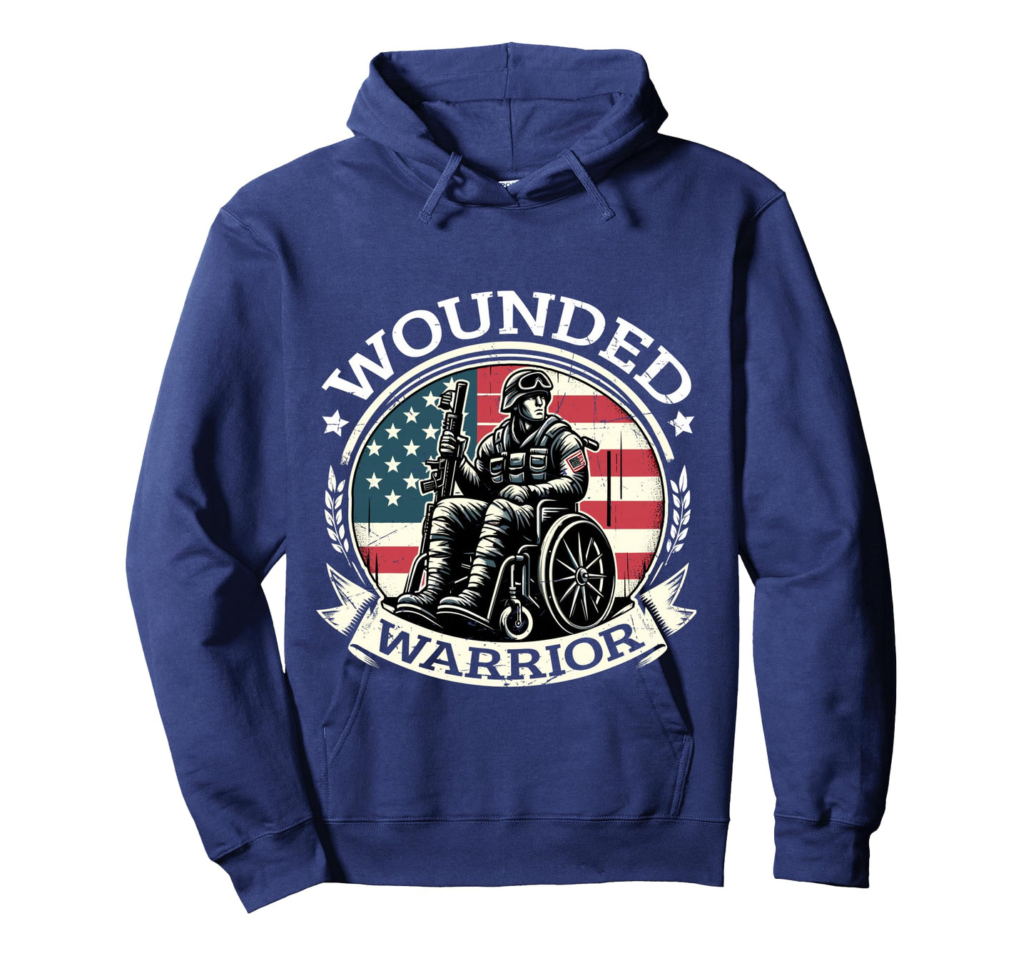 Wounded Warrior American Hero Veteran Military Support Long Sleeve T-Shirt