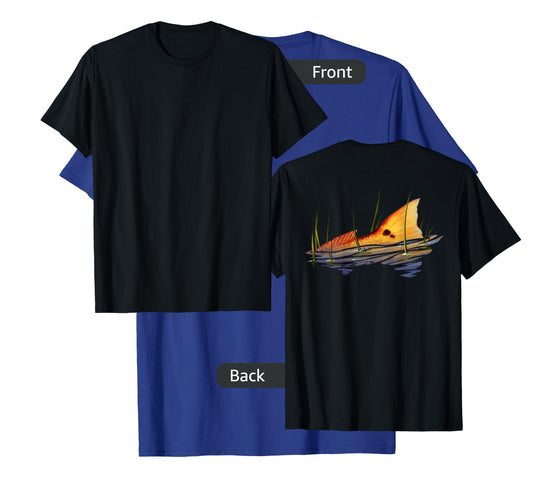 BACK PRINT Tailing Redfish | Red Drum Fish | Redfish Tail T-Shirt