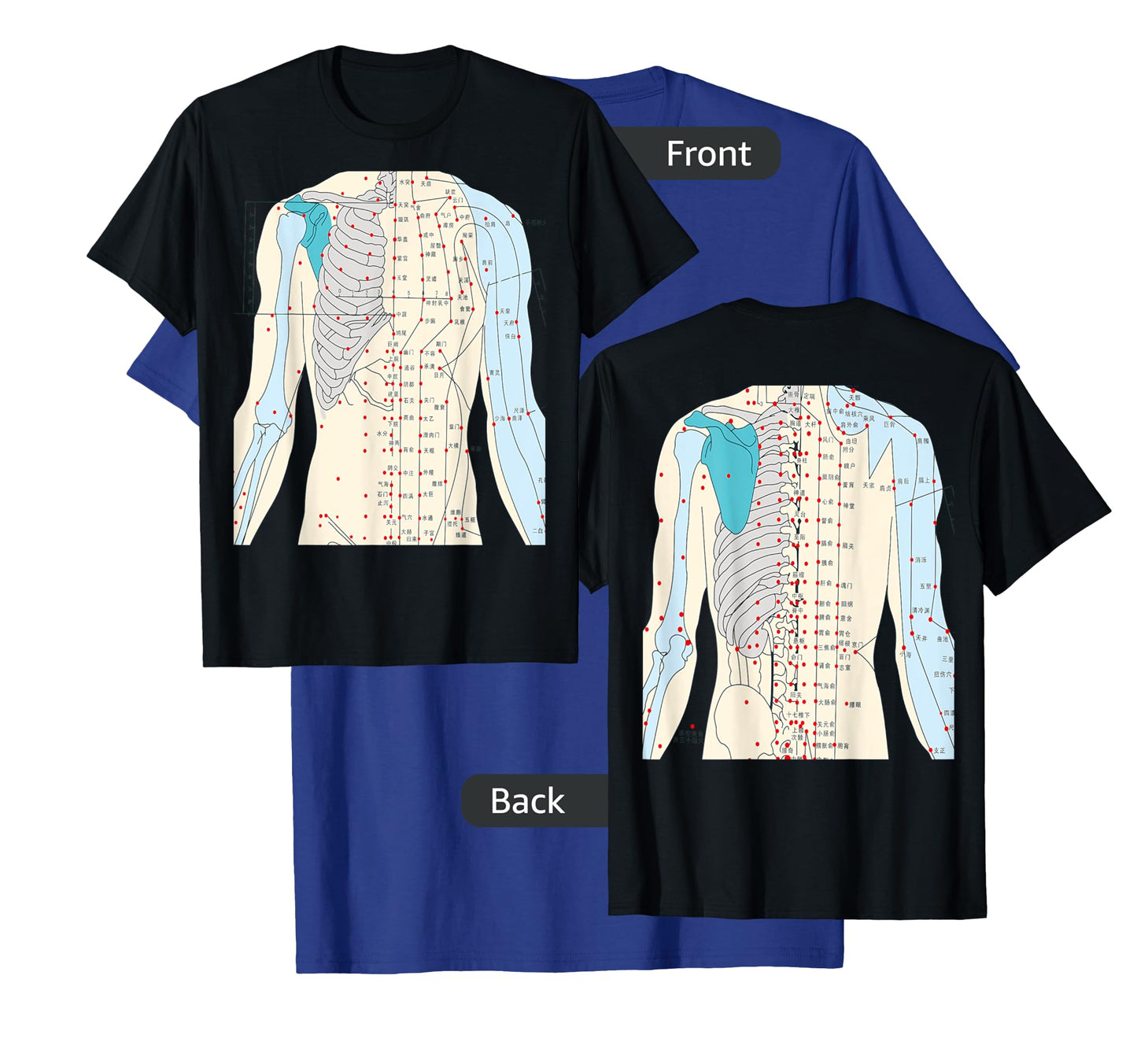 Acupuncture T-Shirt Chinese Medicine Healing Meridian 2 Side T-Shirt