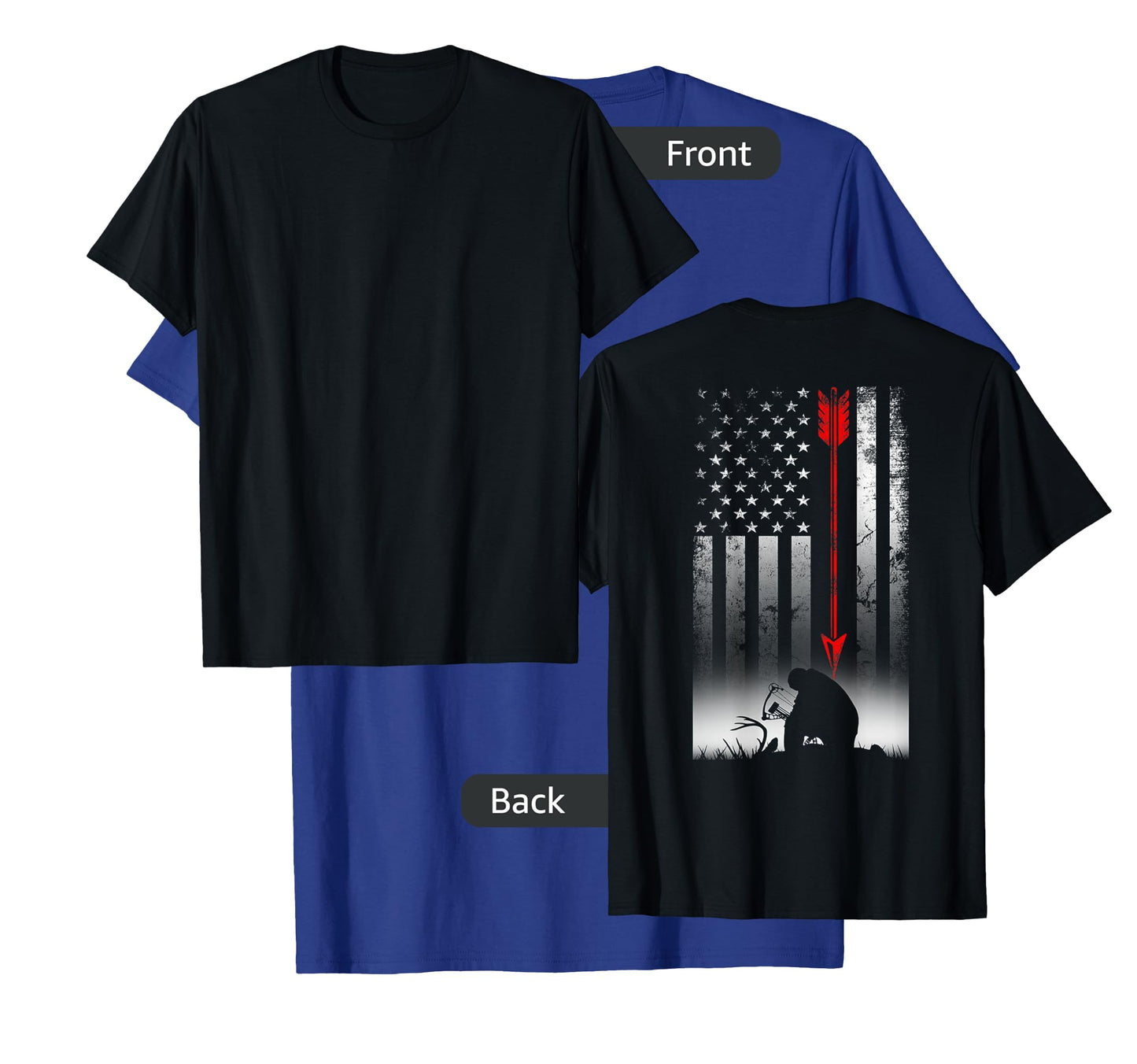 Bow Deer Hunting American Flag Gift for Bow Hunting T-Shirt