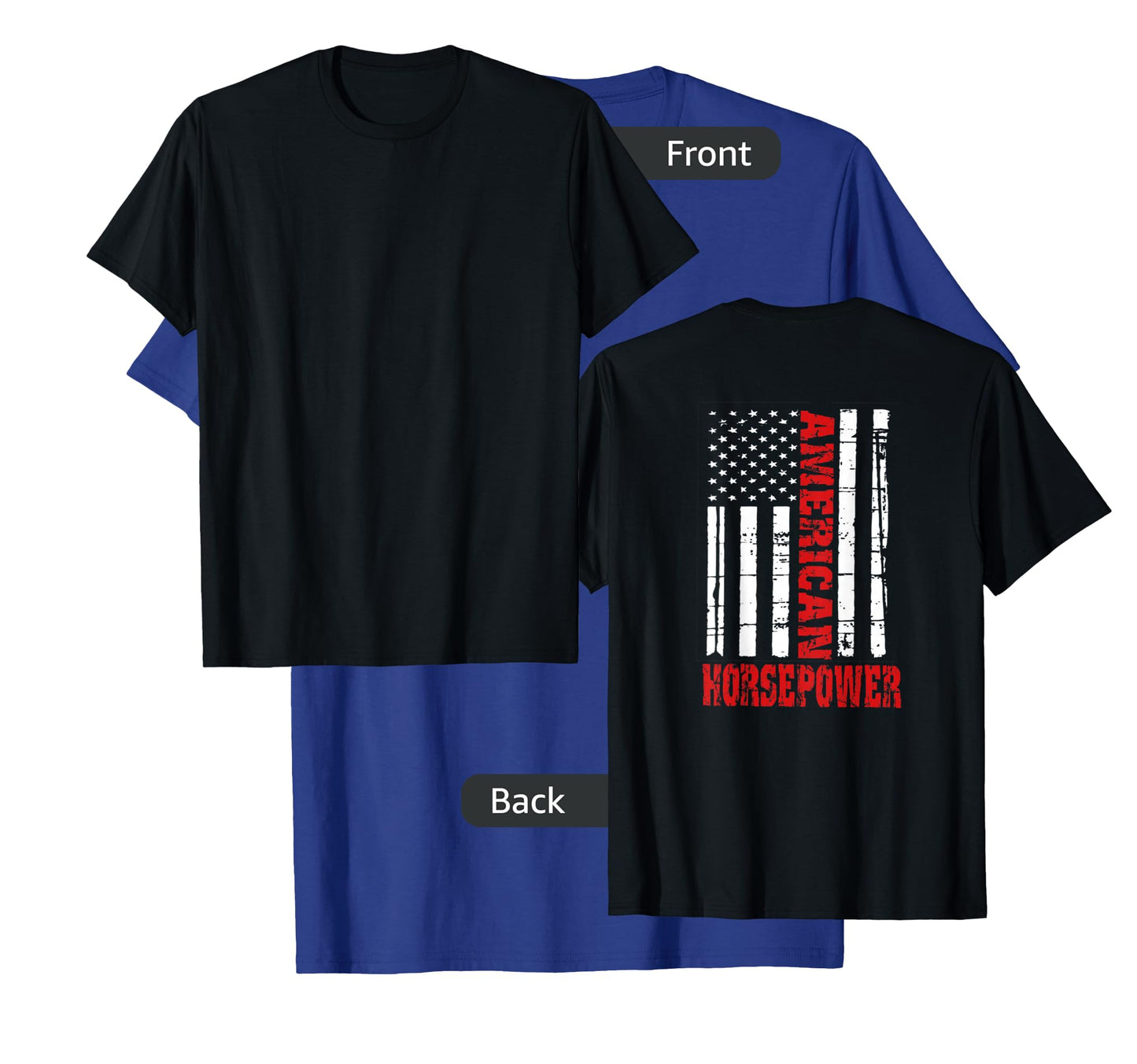 American Horsepower Flag Shirt Street Drag Outlaws Race T-Shirt