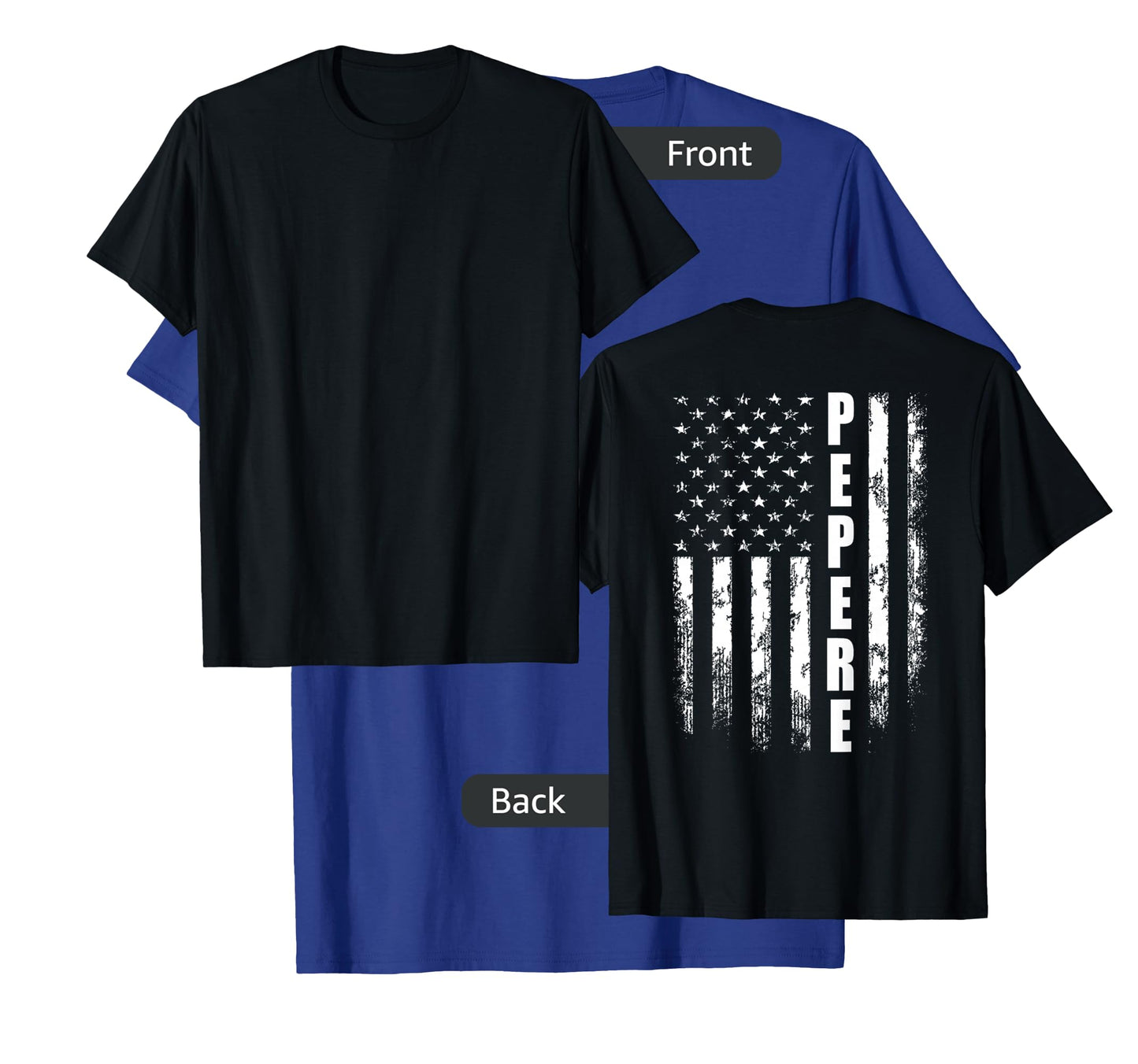 Pepere America Flag Christmas For Men Father'day T-Shirt