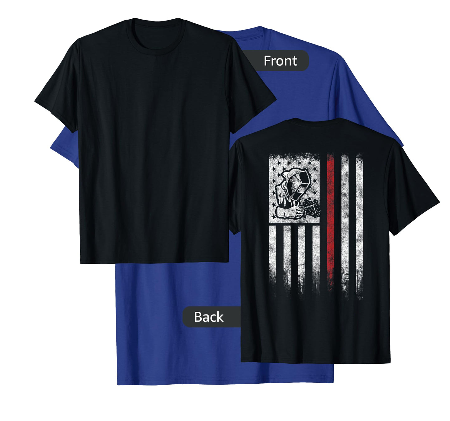 Welder Vintage USA American Flag Patriotic Welding T-Shirt
