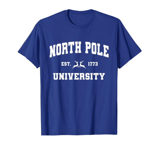 Christmas North Pole University Santa Workshop Elves Red T-Shirt
