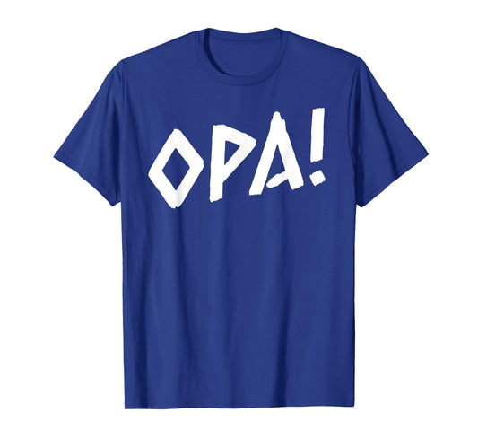 Opa Ancient Greek Pride Greek Flag Funny Greek Party Greece T-Shirt