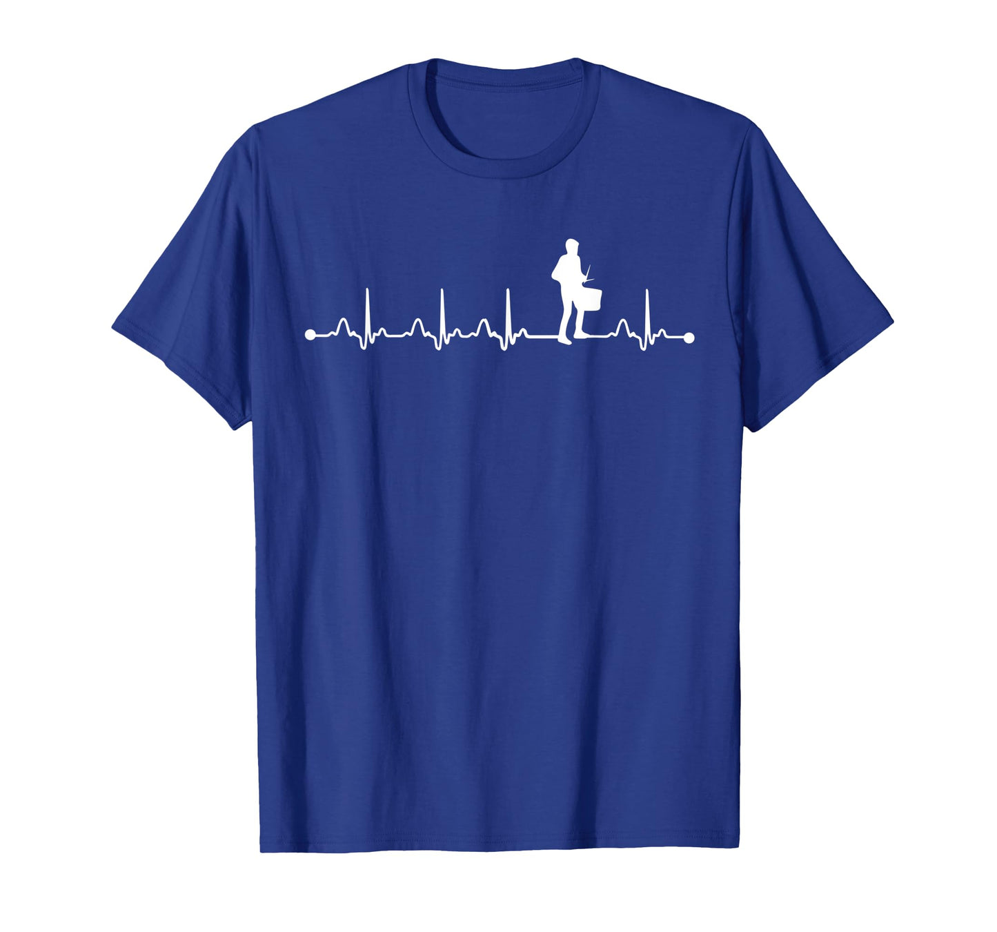 Snare Drum Kit Player Heartbeat EKG Funny Snare Drummer T-Shirt