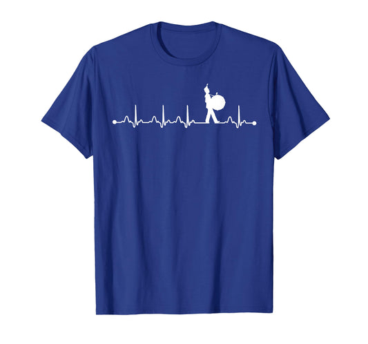 Heartbeat Bass Drum ECG for Marching Band Mom Dad T-Shirt
