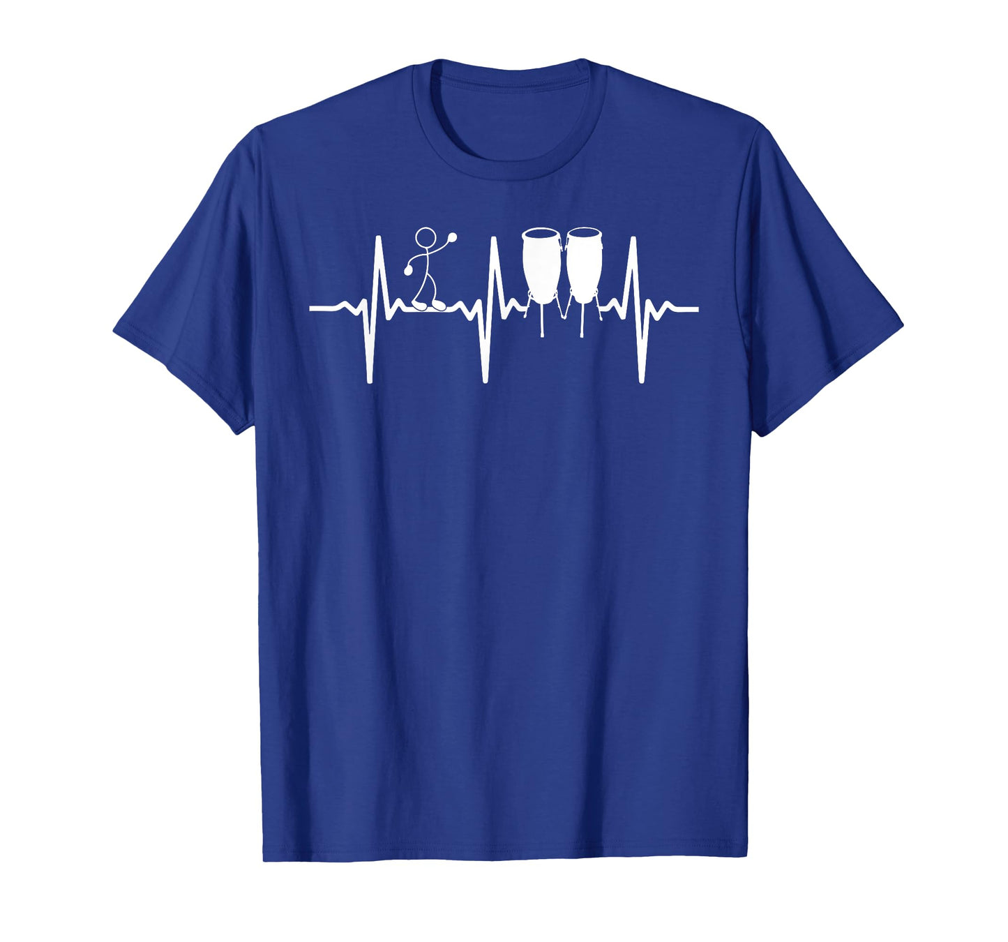 Conga Drums Conga Heartbeat Funny Stick Figure Conga Player T-Shirt