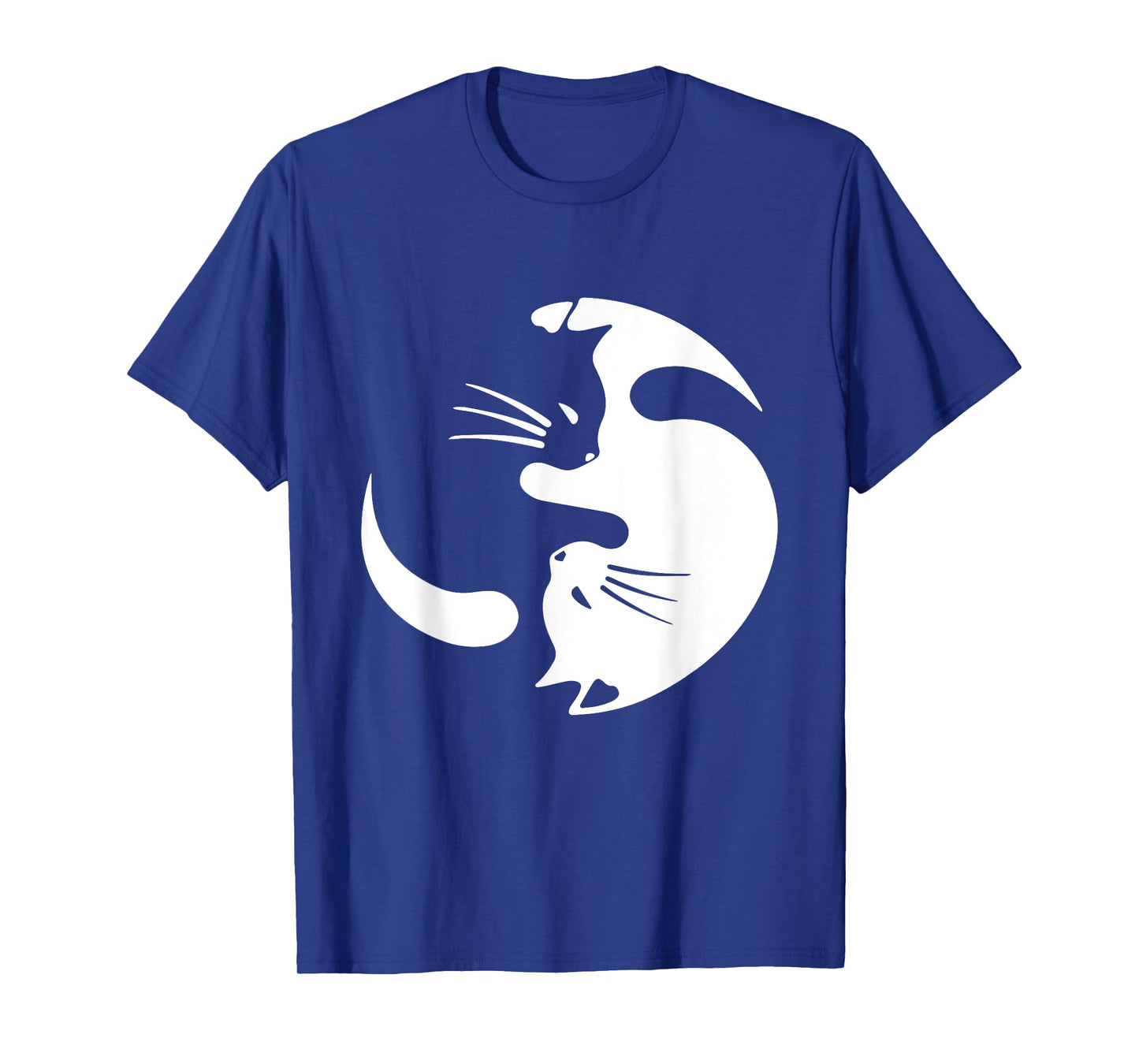 Yin Yang Cat Symbol Cute Black and White Cat Kitty Halloween T-Shirt