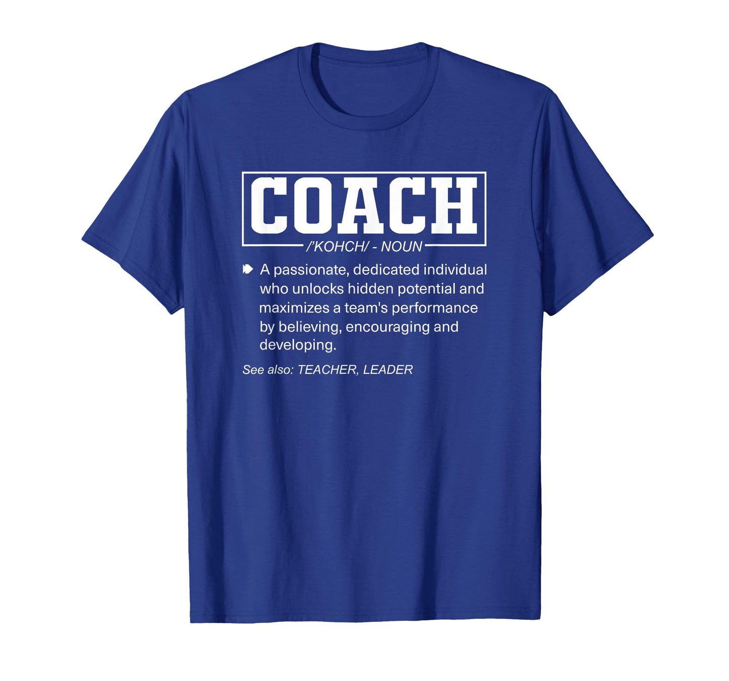 Coach Definition Funny Coach's Sports Instructor T-Shirt