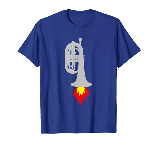 Funny Marching Baritone T-Shirt Rocket, Marching Band gift