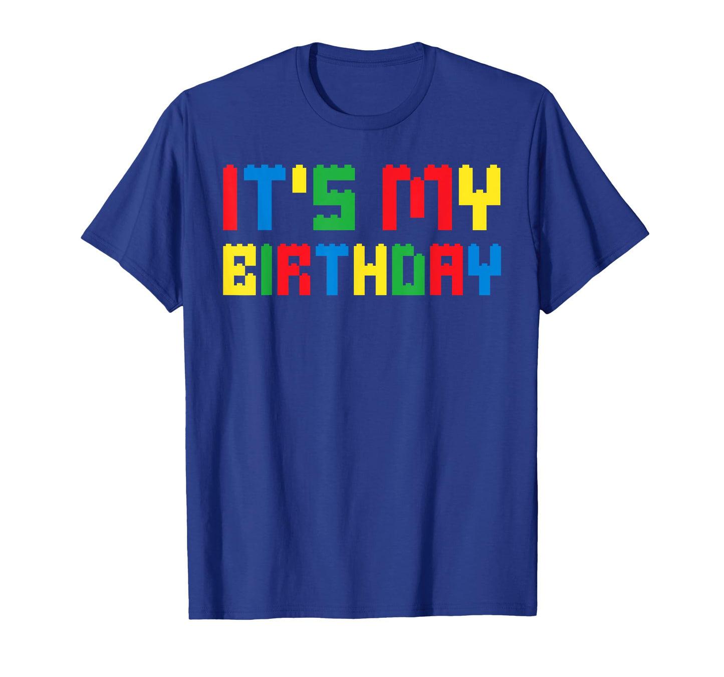 Cute It's My Birthday Shirt for Block Building Boys Kids T-Shirt