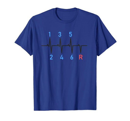6 Speeds Gear Shift Manual Transmission Funny Car Race Gift T-Shirt