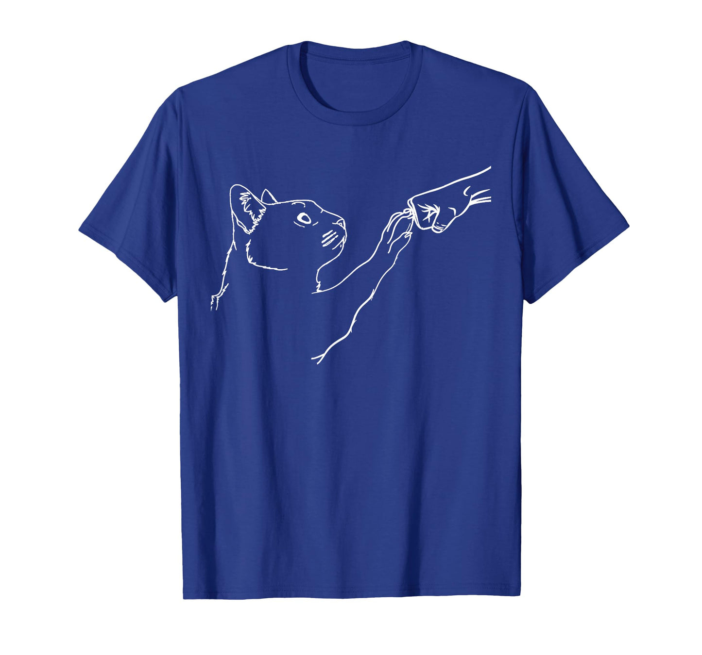 Cat And People Punch Hand Cat Man Friendship Bump Cat's Paw T-Shirt