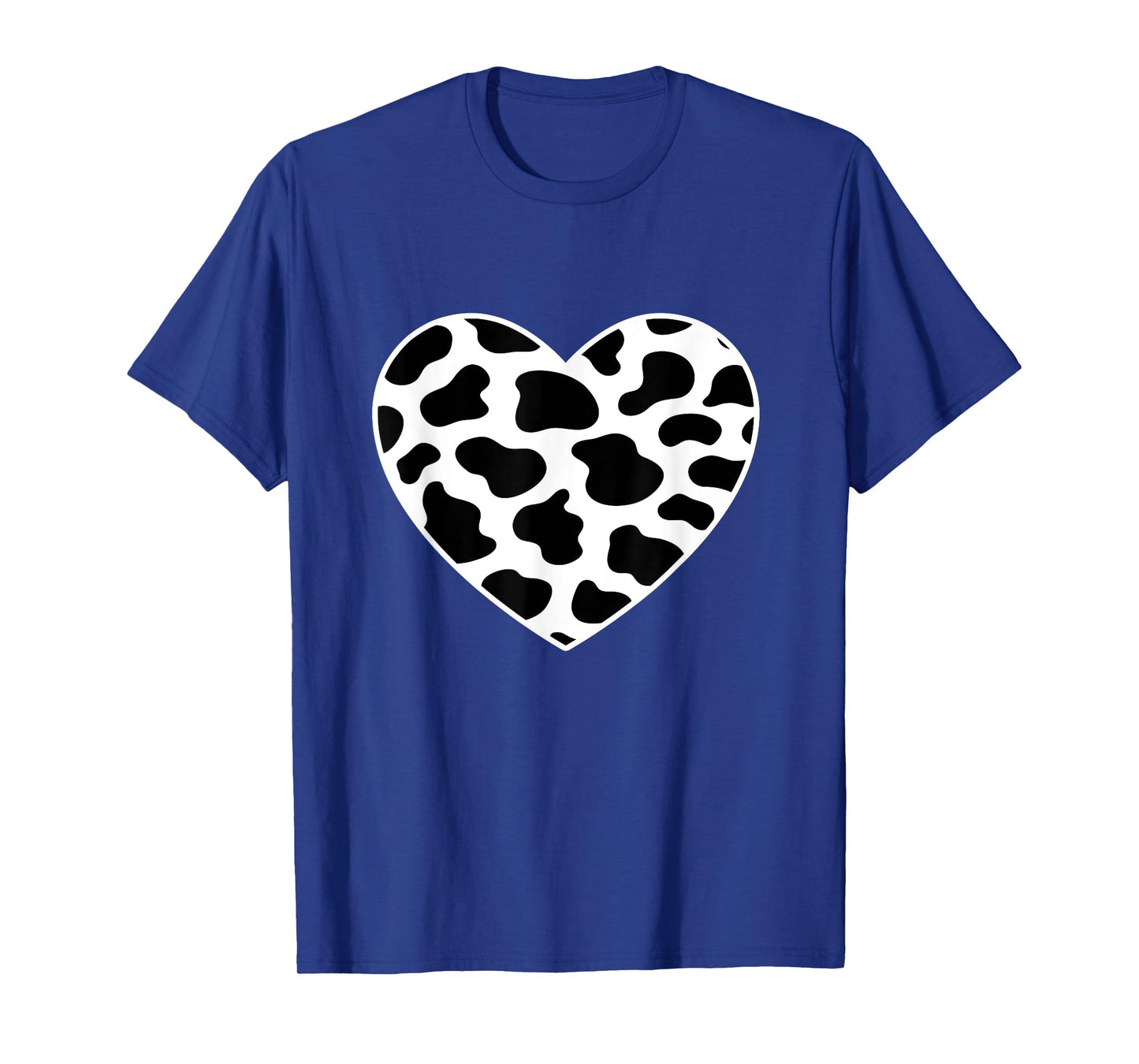 Cow Print Heart Cow Mom Mommy Dad Cow Lover Women Men Farmer T-Shirt