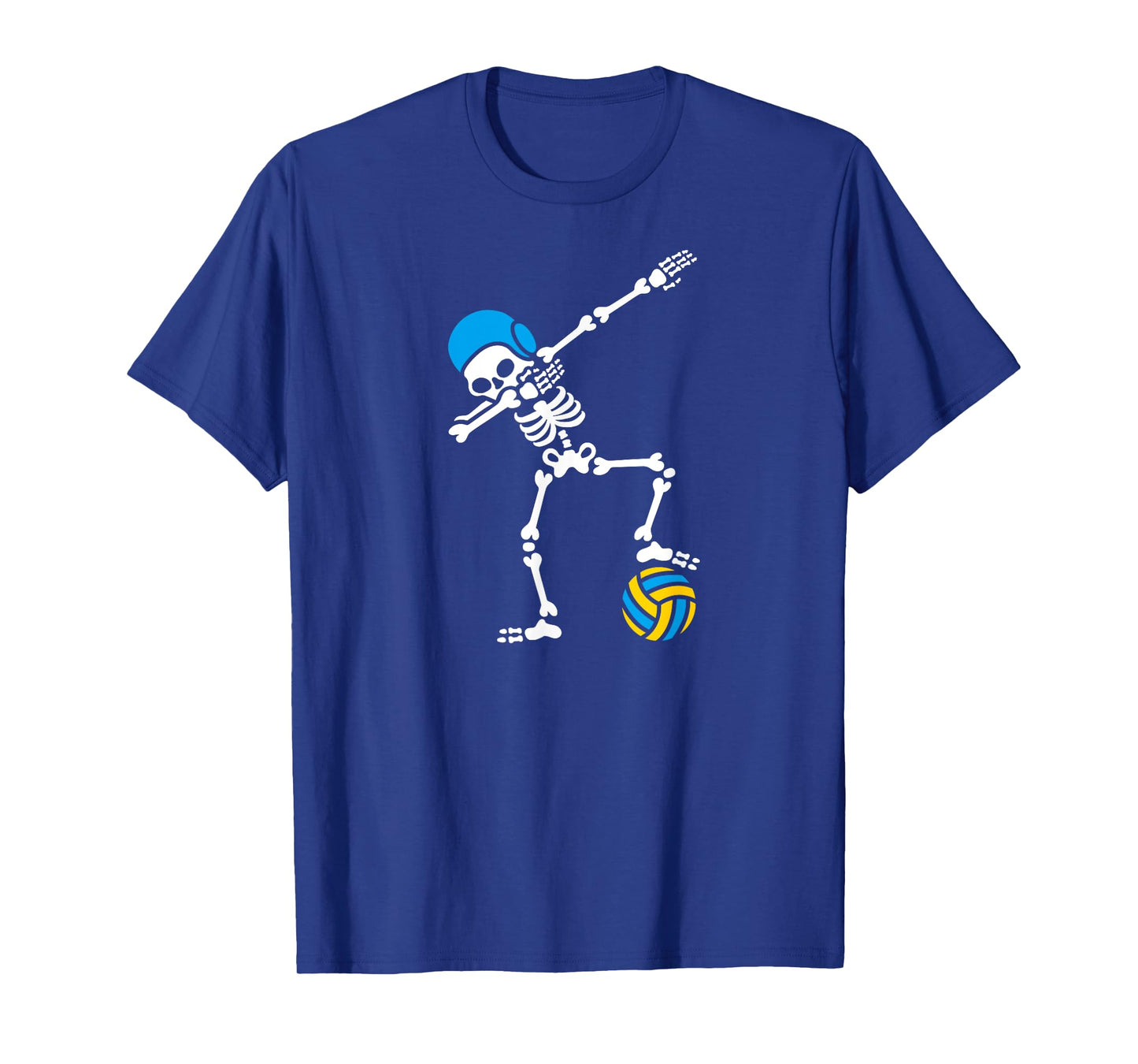 Funny Dab Dabbing Skeleton Water Polo Halloween Swimming Team T-Shirt