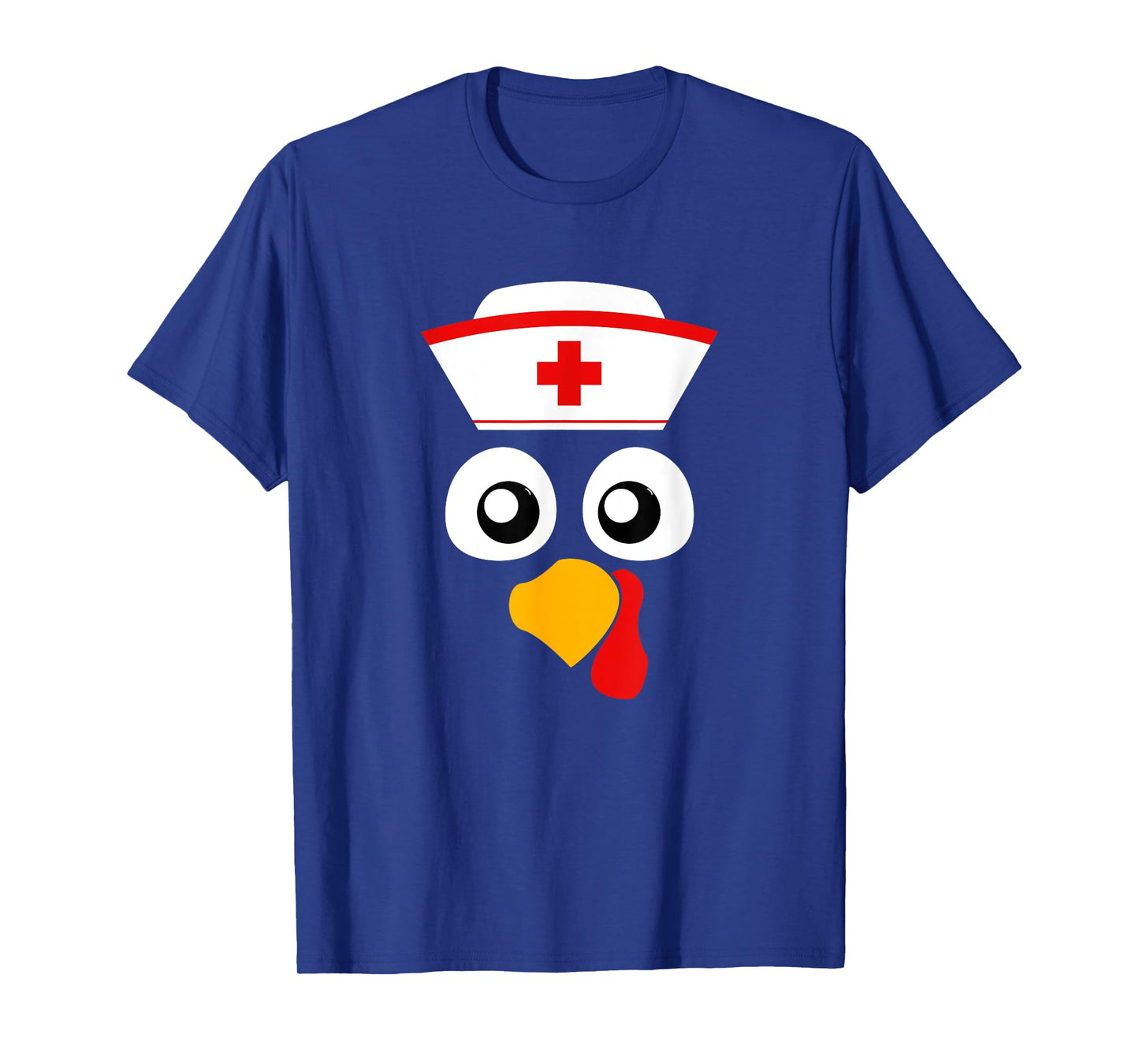 Cute Nurse Turkey Face, Nurses Cap for Thanksgiving party T-Shirt