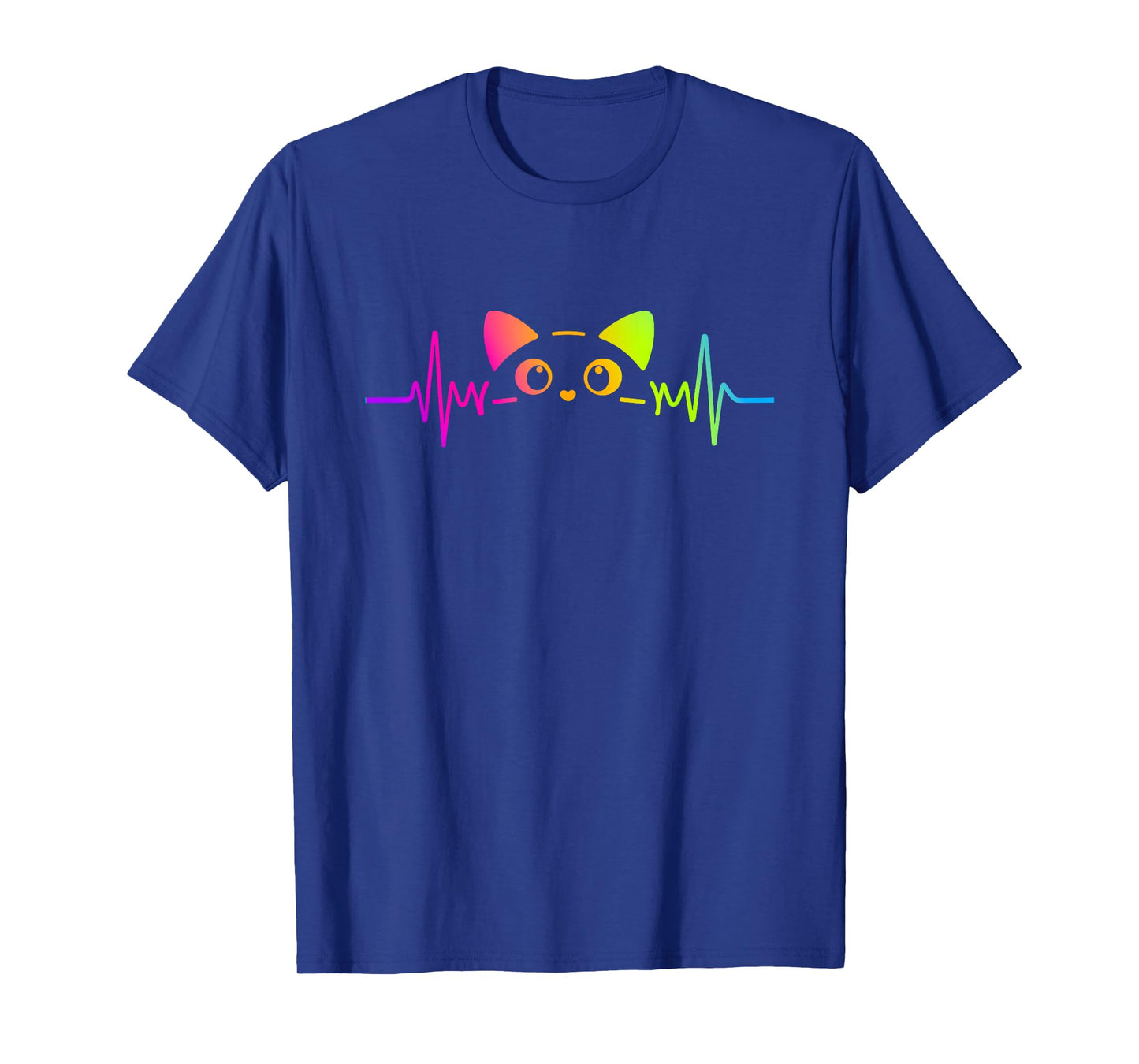 Heartbeat Cat Men Women Kids Kitten Cat Lover Funny Cute T-Shirt
